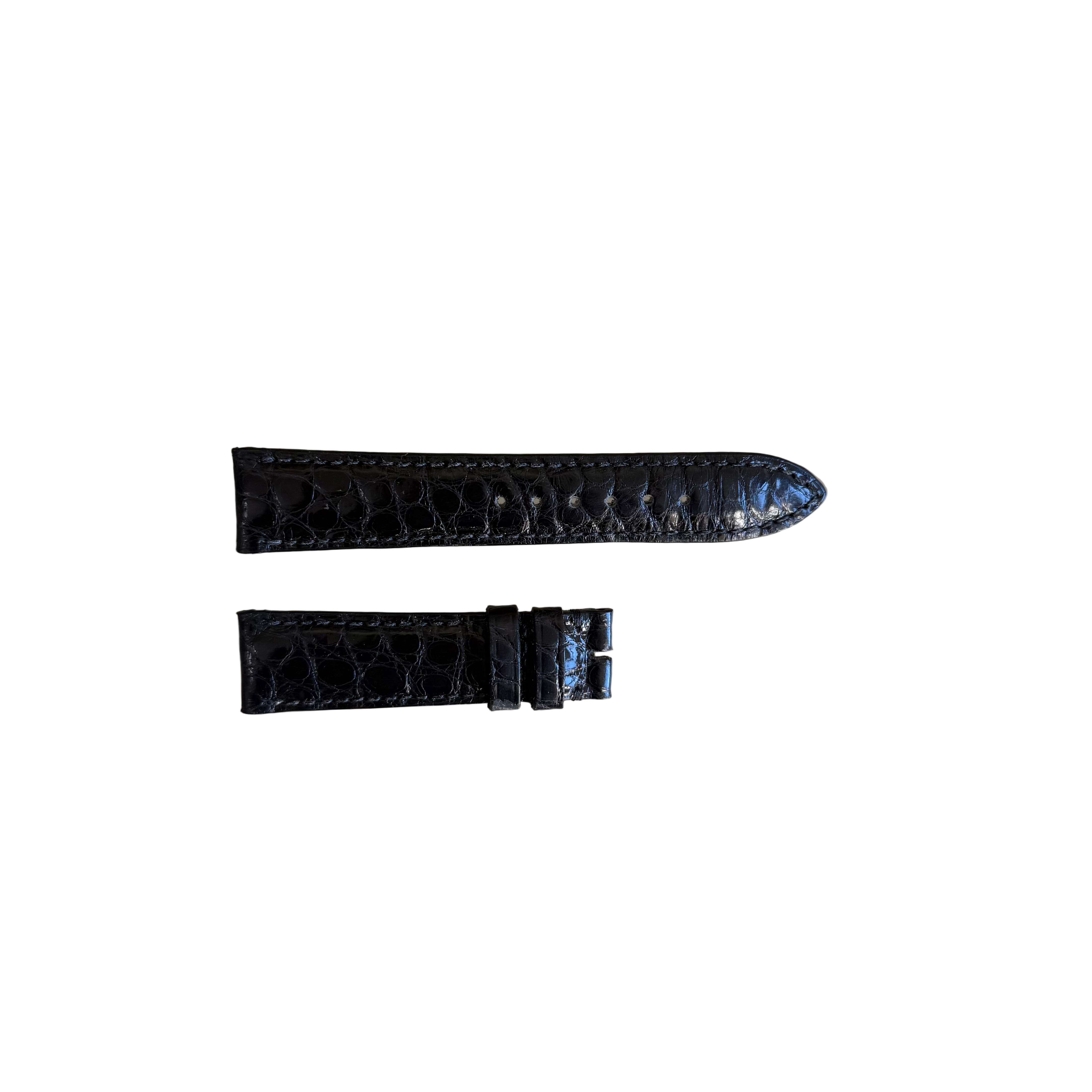 Authentic Baume & Mercier Black Crocodile Watch Strap Band 17mm