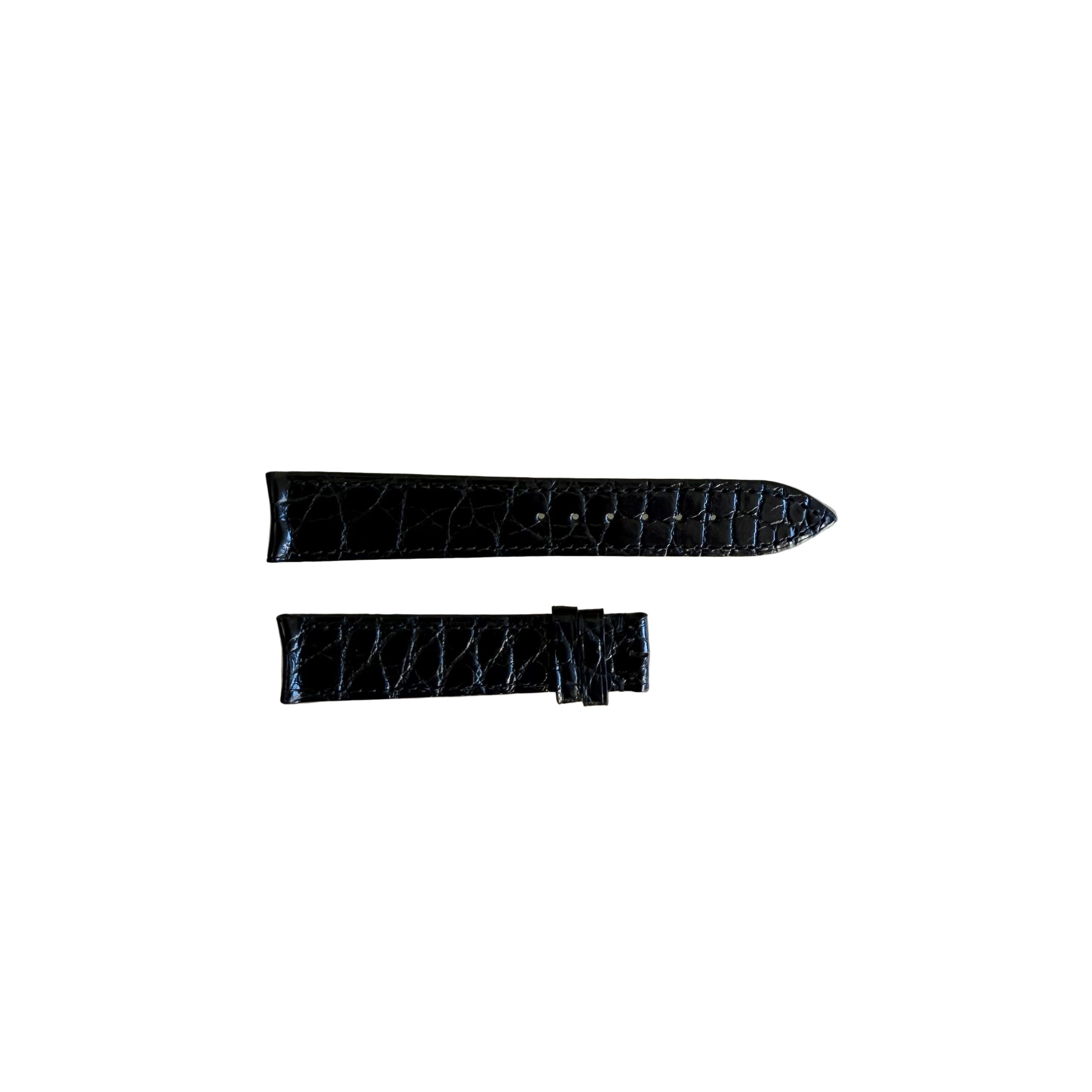 Authentic Baume & Mercier Black Crocodile Watch Strap Band 18mm