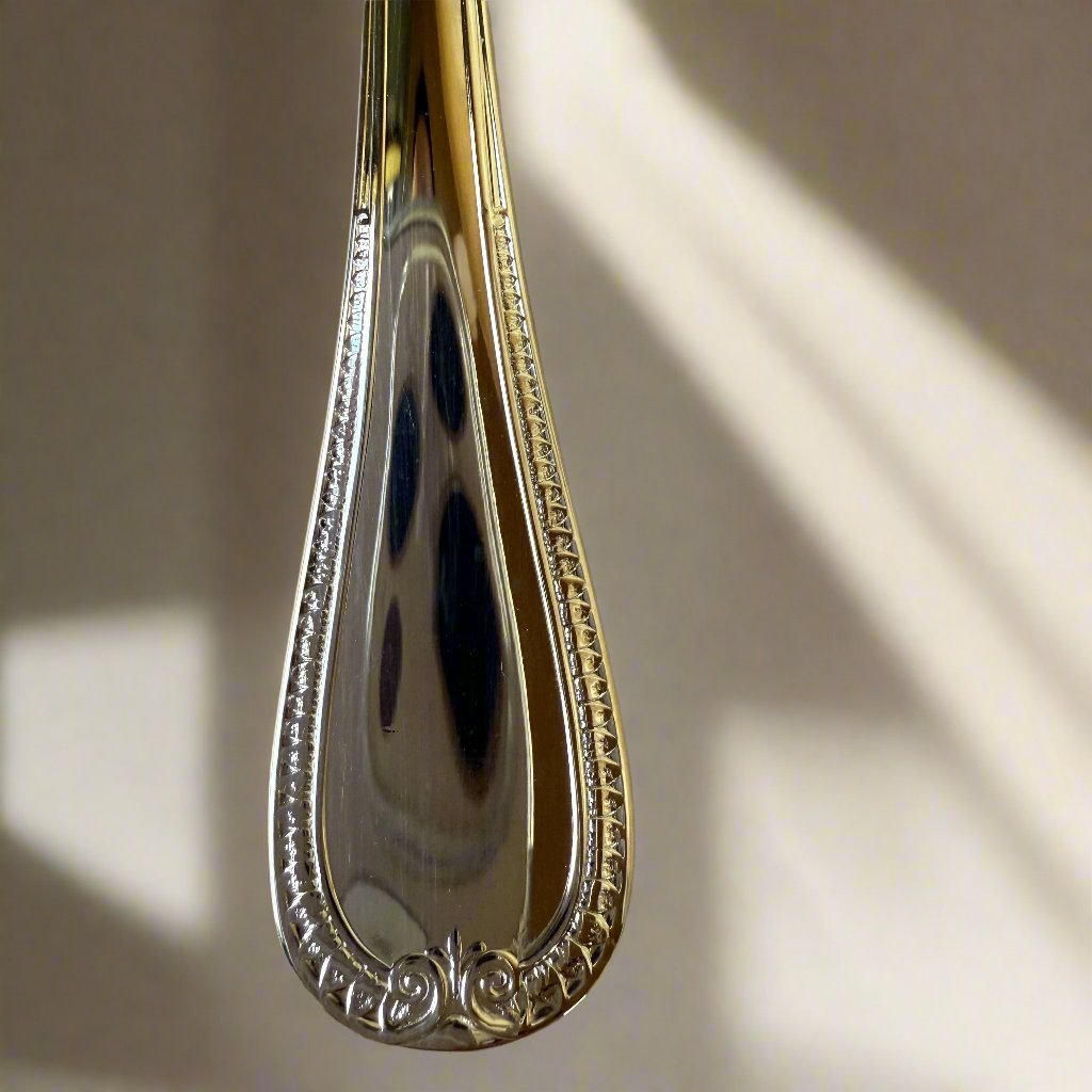 Christofle Malmaison Silver Plated Dessert Oval Soup Spoon Set of 6 B00018014