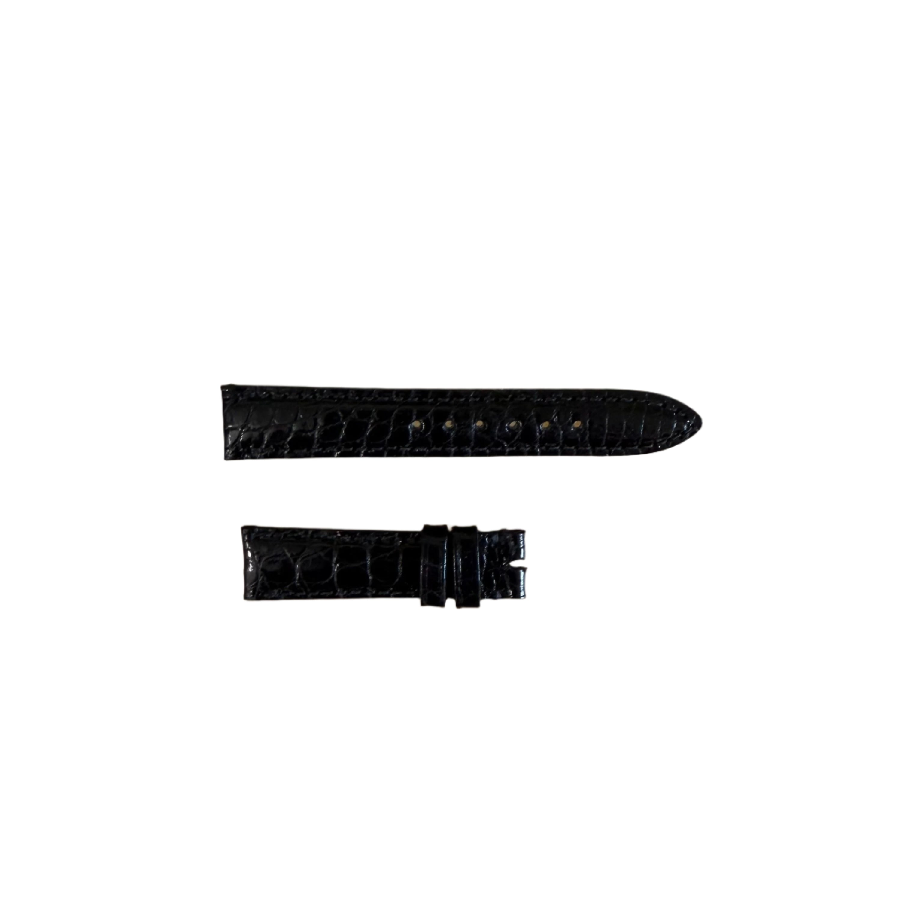 Authentic Baume & Mercier Black Crocodile Watch Strap Band 15mm