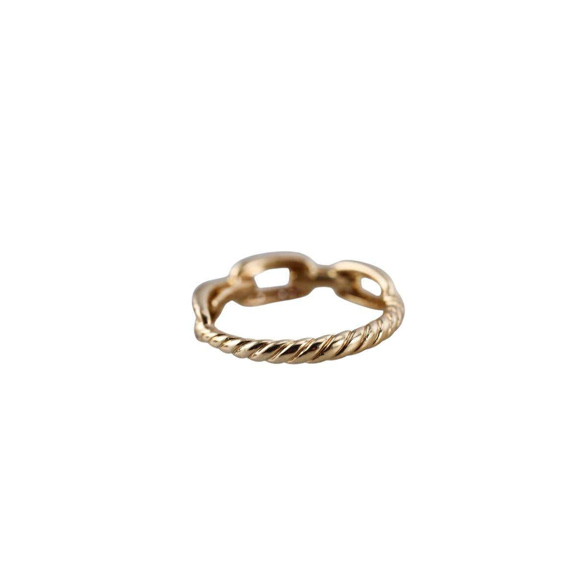 David Yurman Madison Chain 18k Gold Diamond Ring