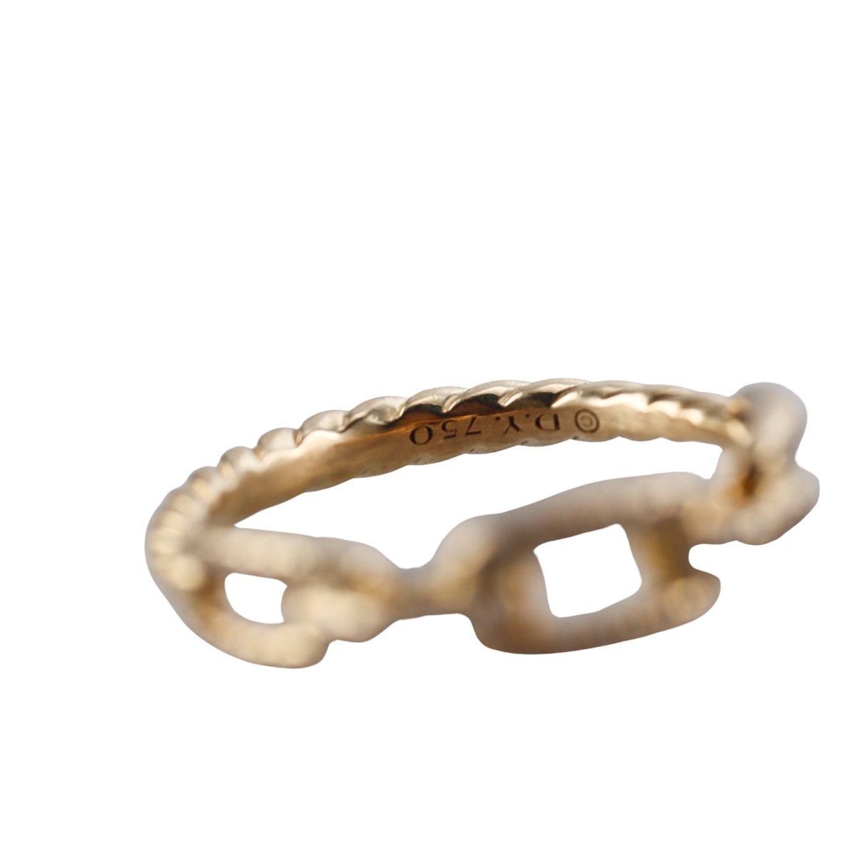 David Yurman Madison Chain 18k Gold Diamond Ring