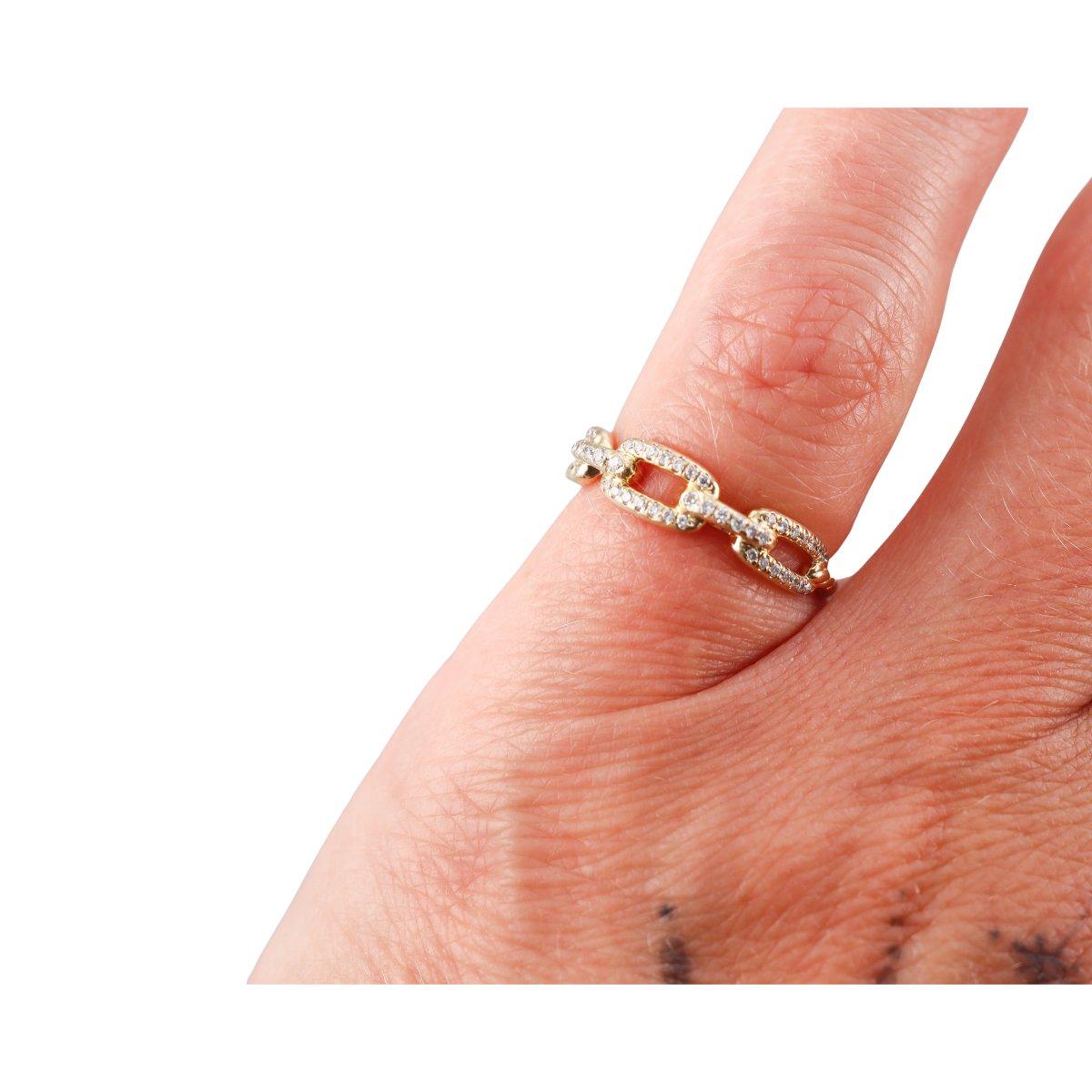 David Yurman Madison Chain 18k Gold Diamond Ring