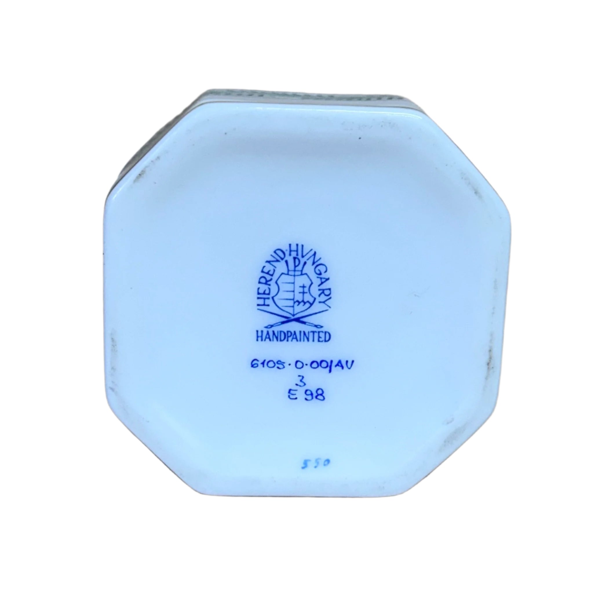 Herend Porcelain Chinese Bouquet Small Octagonal Trinket Box 6105-0-00/AV