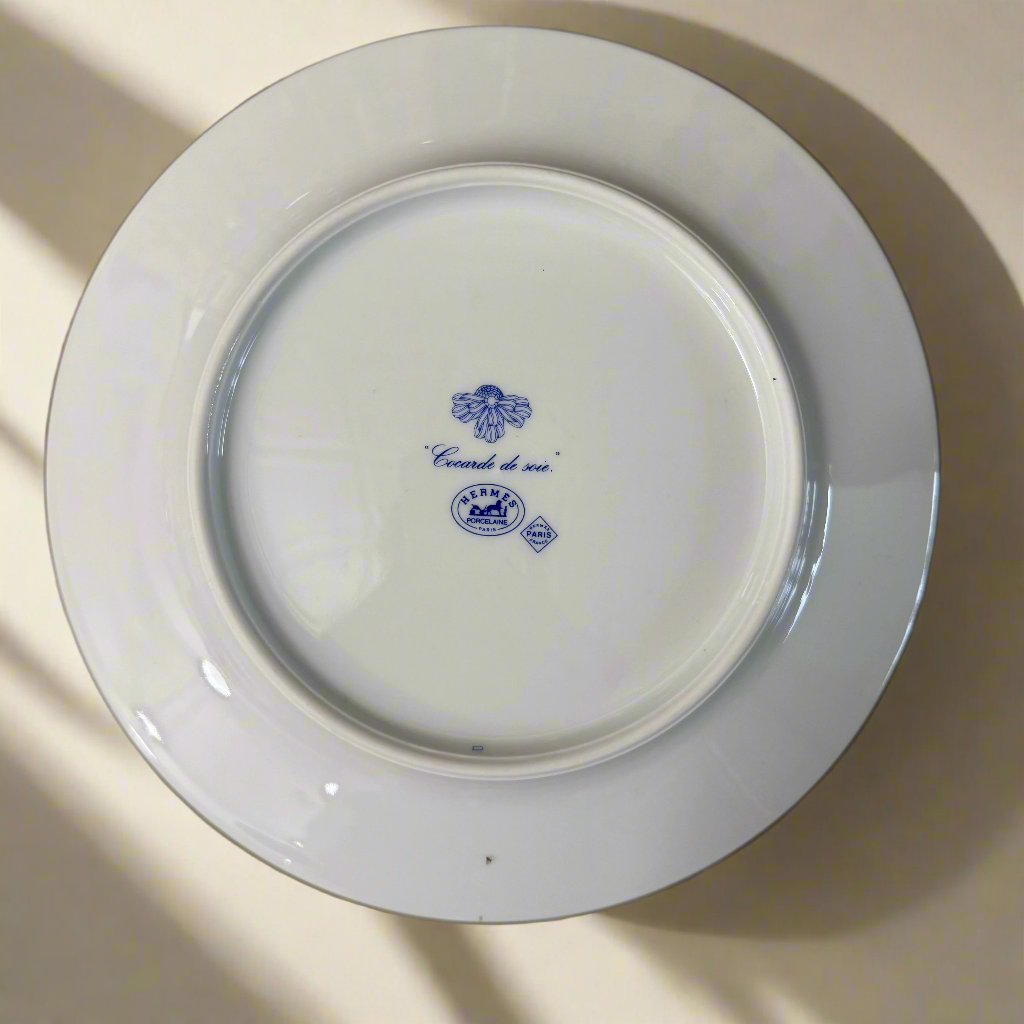 Hermes Paris Cocarde de Soie Salad Plate Set of 12