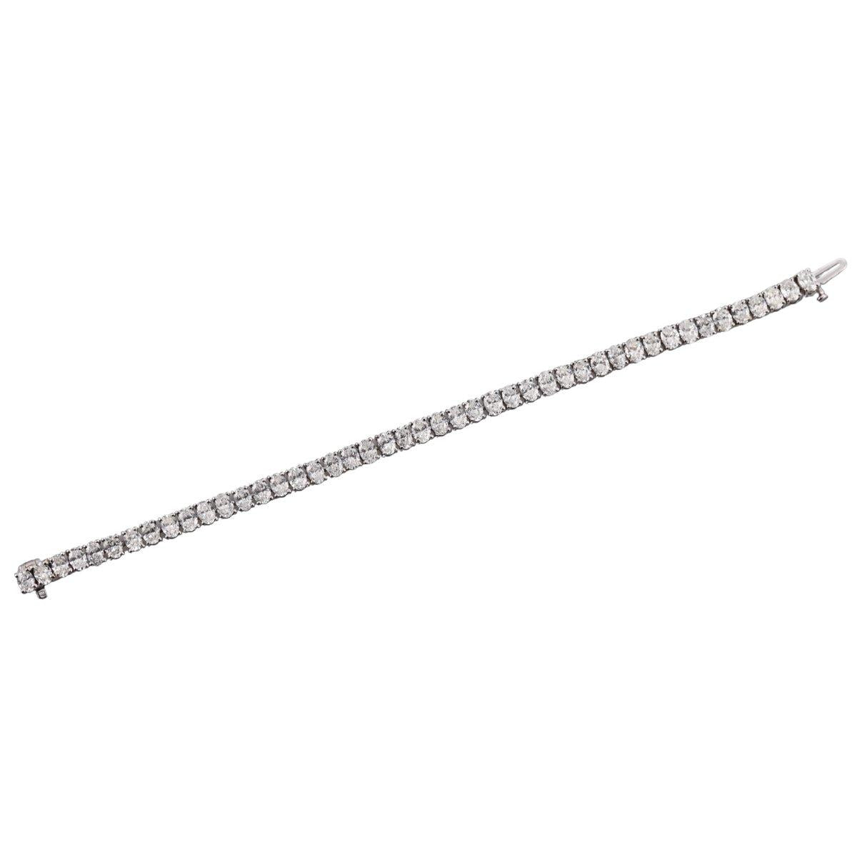 14k Gold 10ctw Oval Diamond Tennis Bracelet