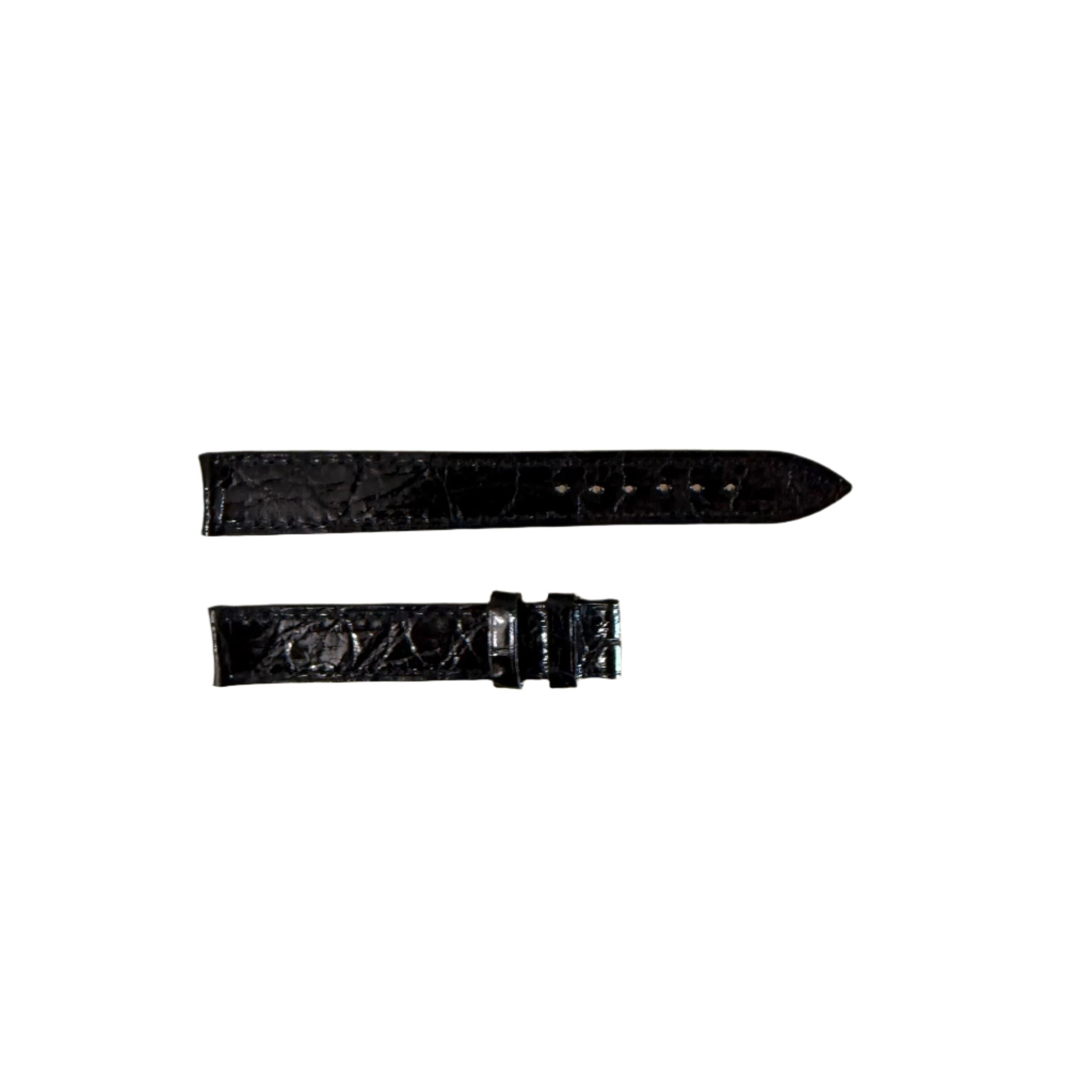 Authentic Baume & Mercier Black Crocodile Watch Strap Band 15mm