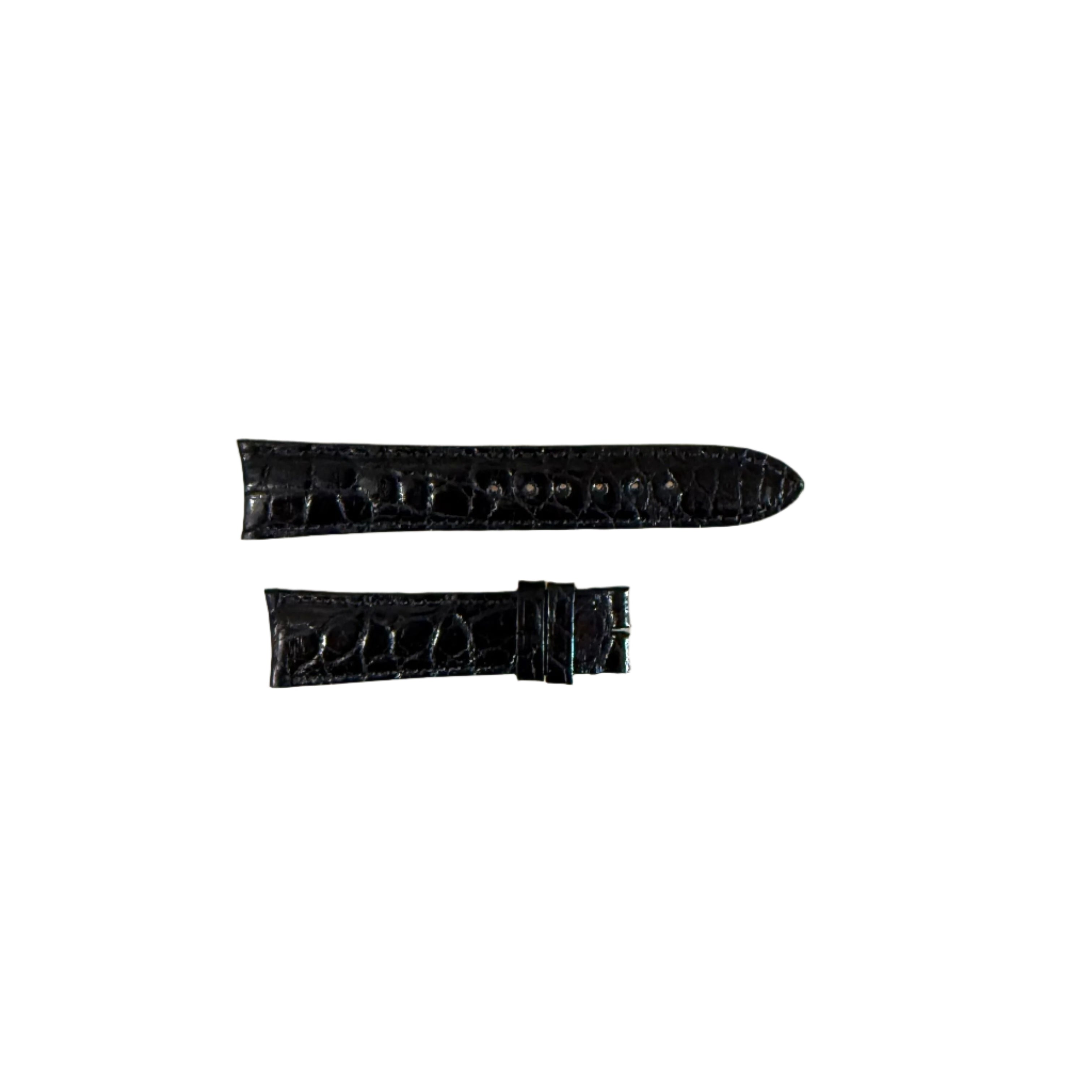 Authentic Baume & Mercier Black Alligator Watch Strap Band 19mm