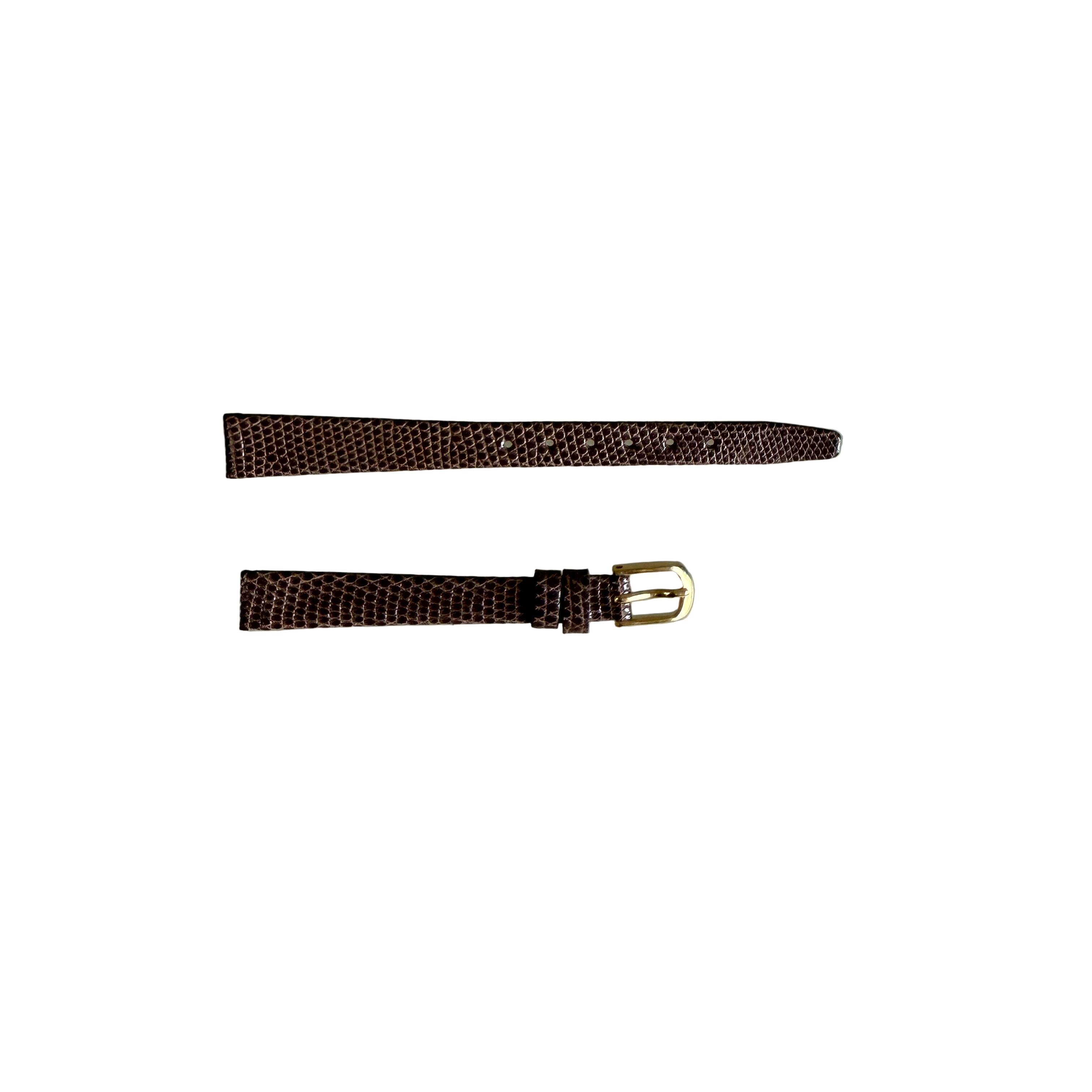 Genuine Lizard Brown Watch Strap Band 10mm w Buckle