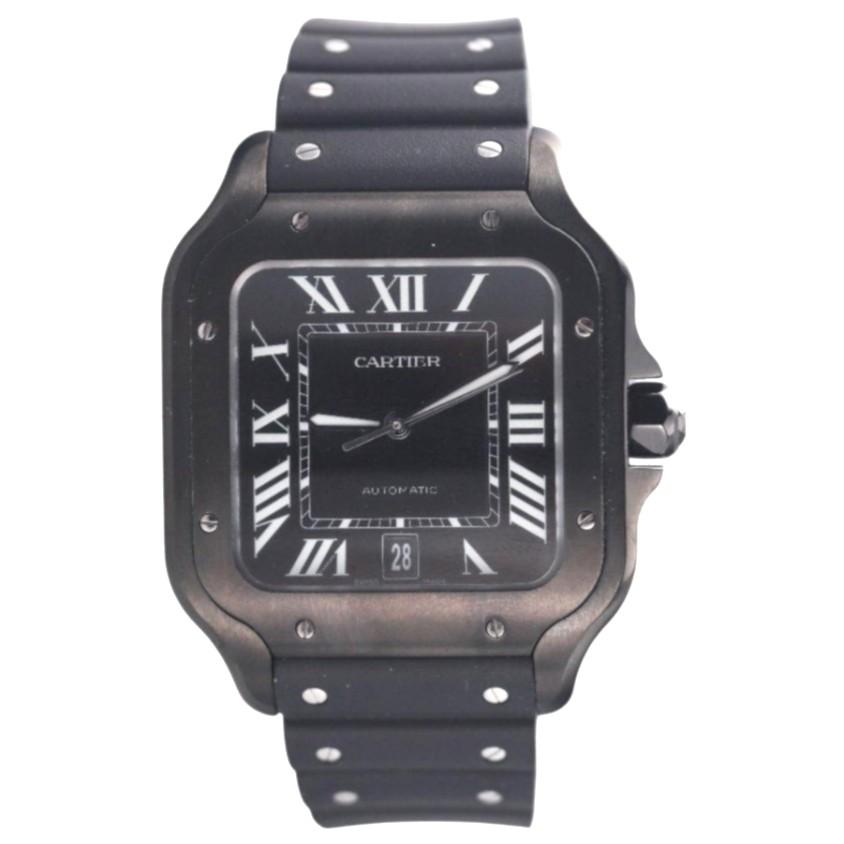 Santos de Cartier Automatic Large Model Black PVD Steel Watch WSA0039