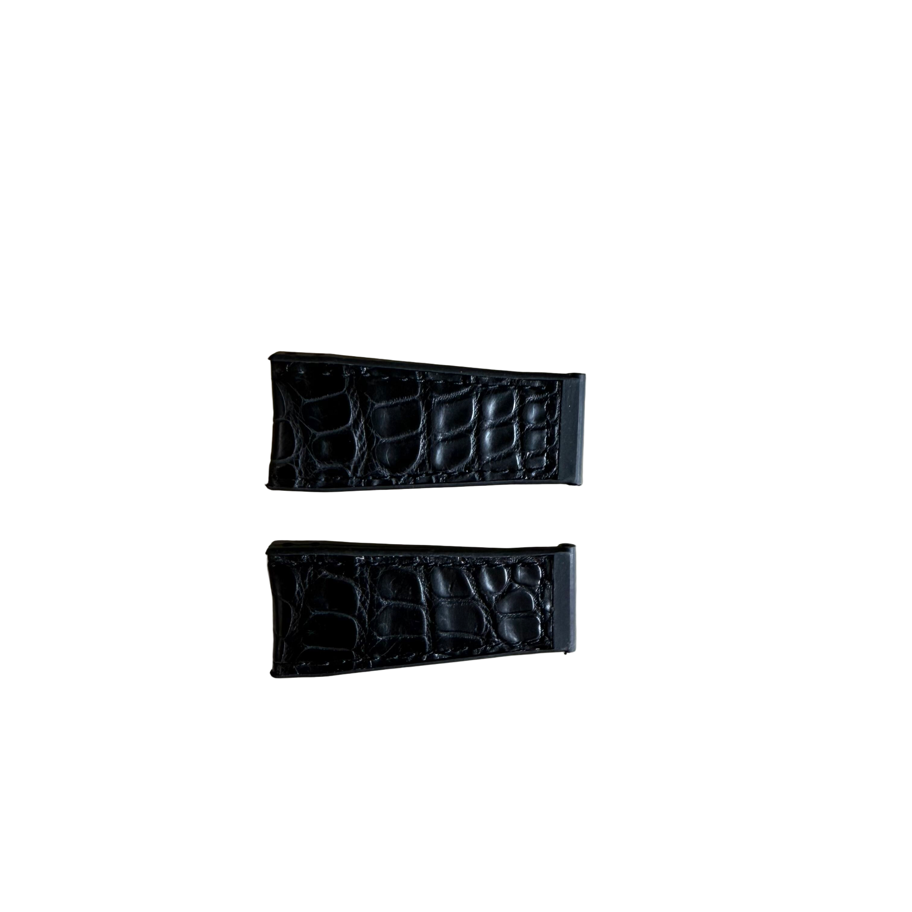 Authentic Corum Black Crocodile Watch Strap Band 23mm