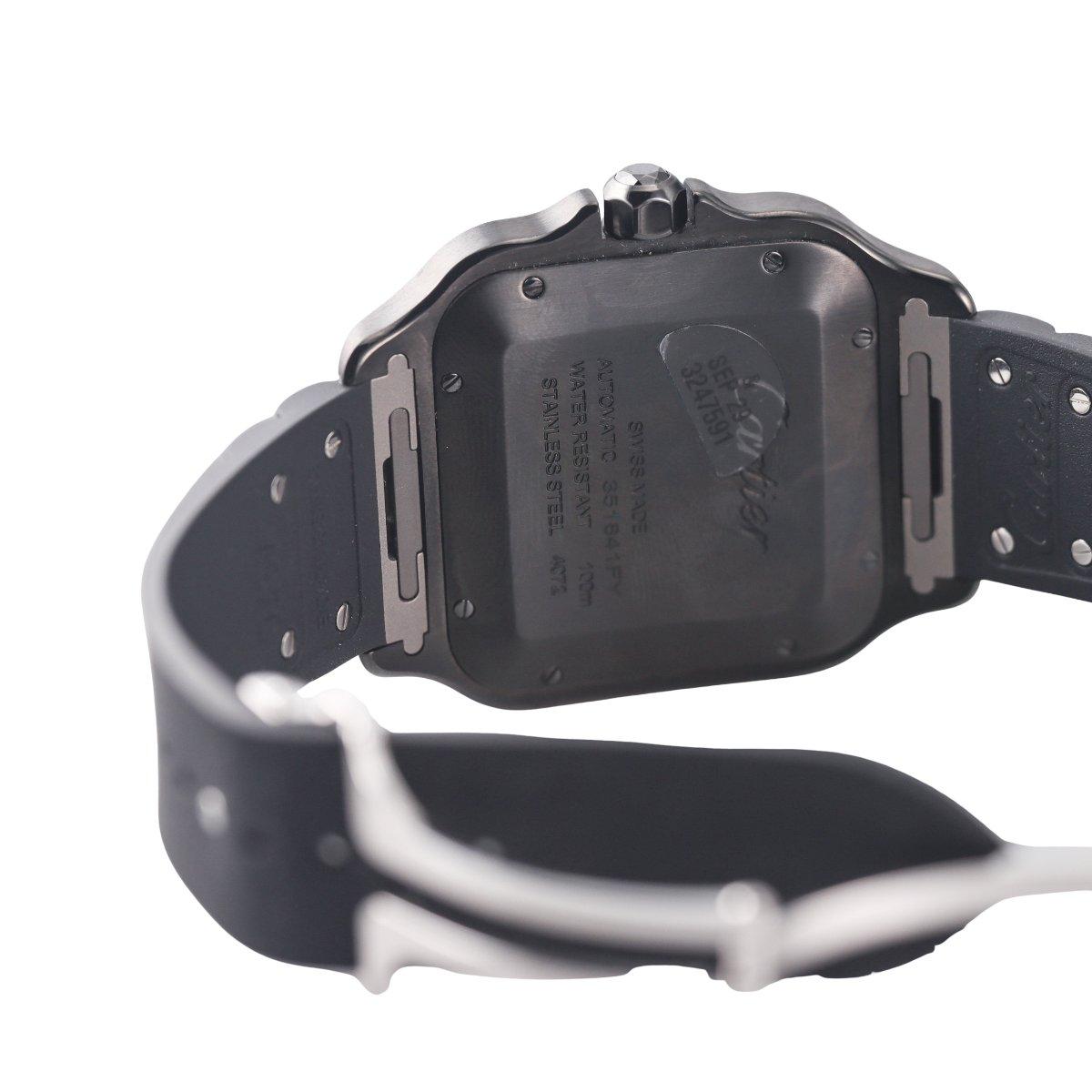 Santos de Cartier Automatic Large Model Black PVD Steel Watch WSA0039