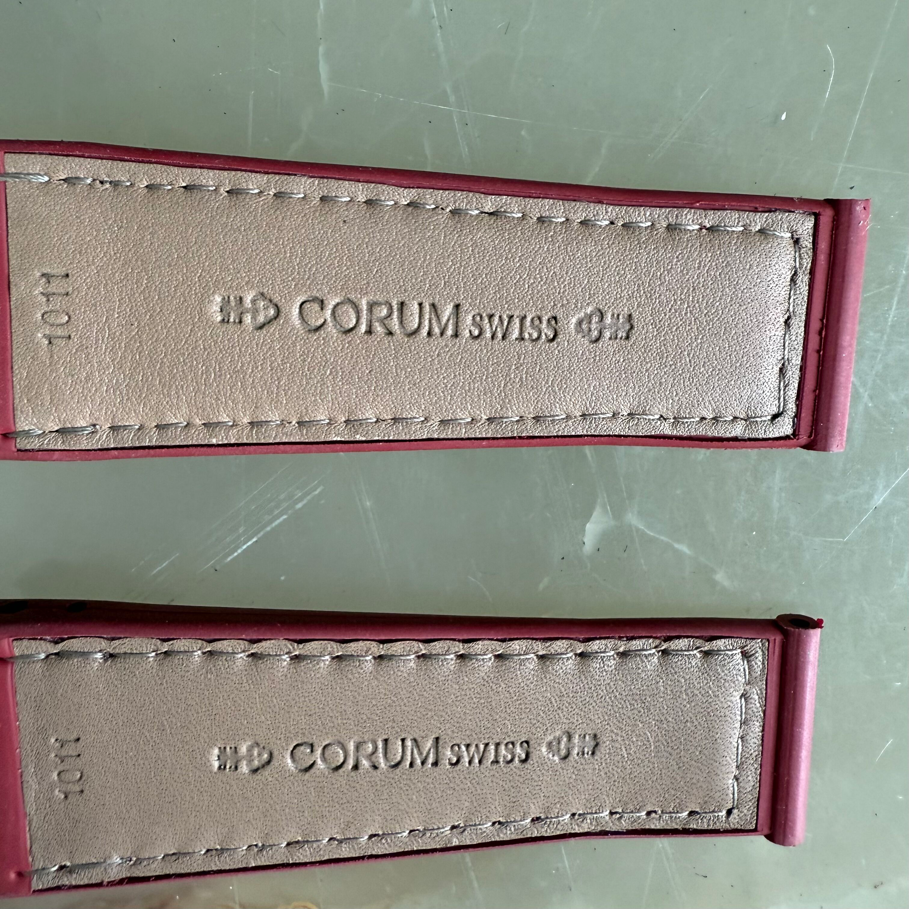Authentic Corum Red Crocodile Watch Strap Band 23mm