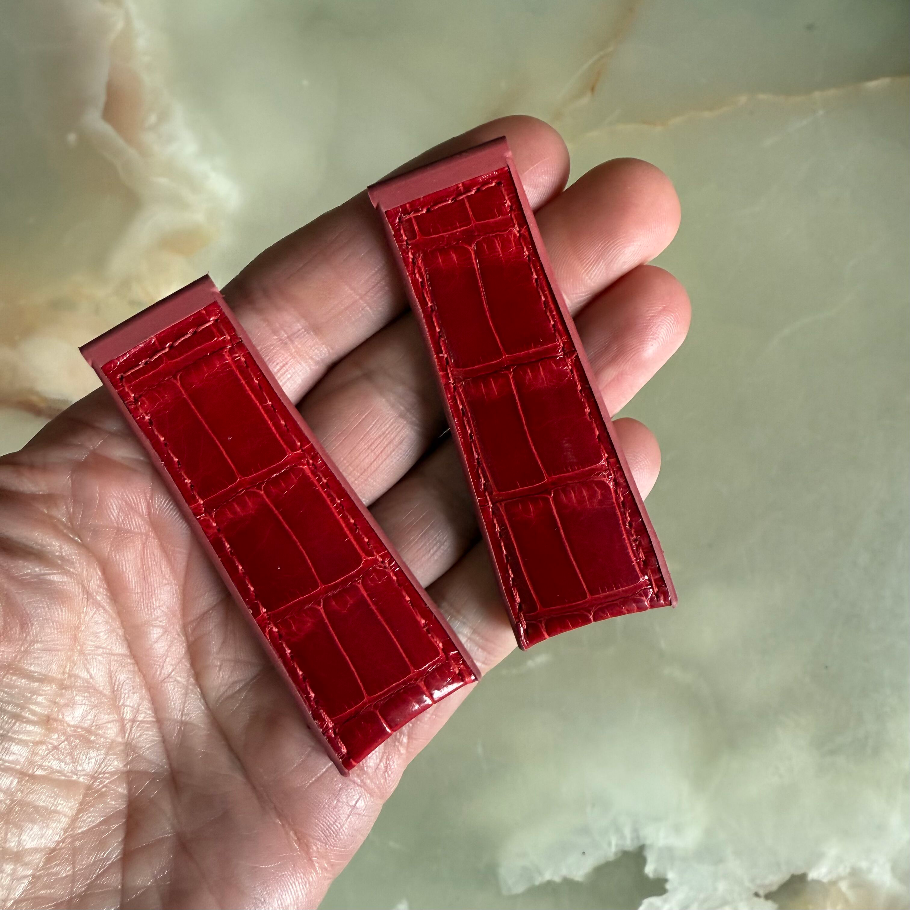Authentic Corum Red Crocodile Watch Strap Band 23mm