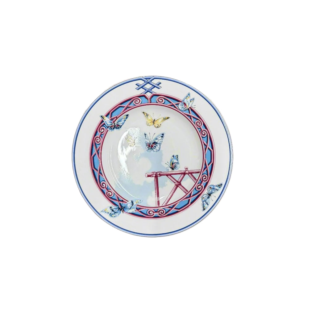 Hermes Paris Le Jardin Des Papillons Salad Plate Set of 6