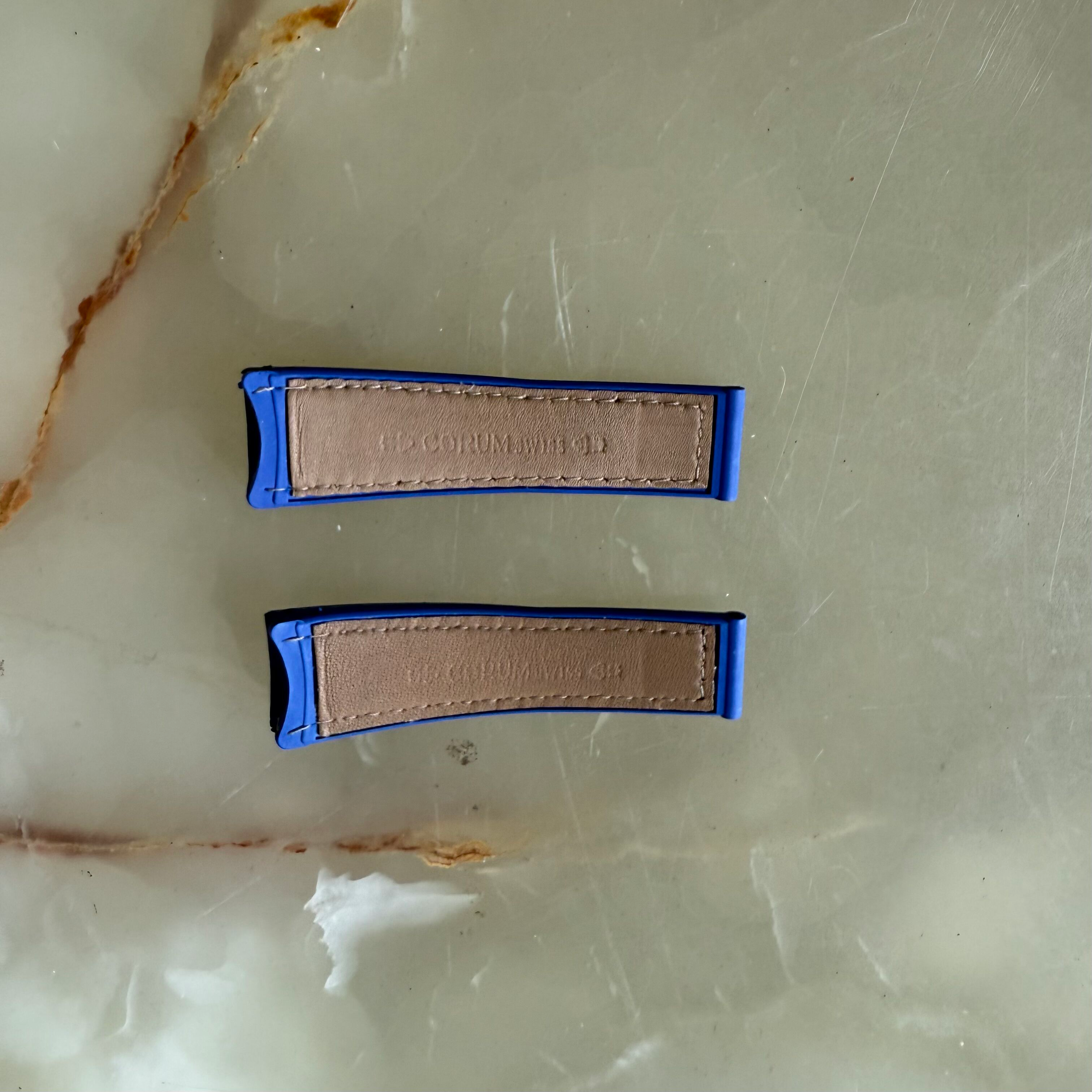 Authentic Corum Blue Crocodile Watch Strap Band 18mm