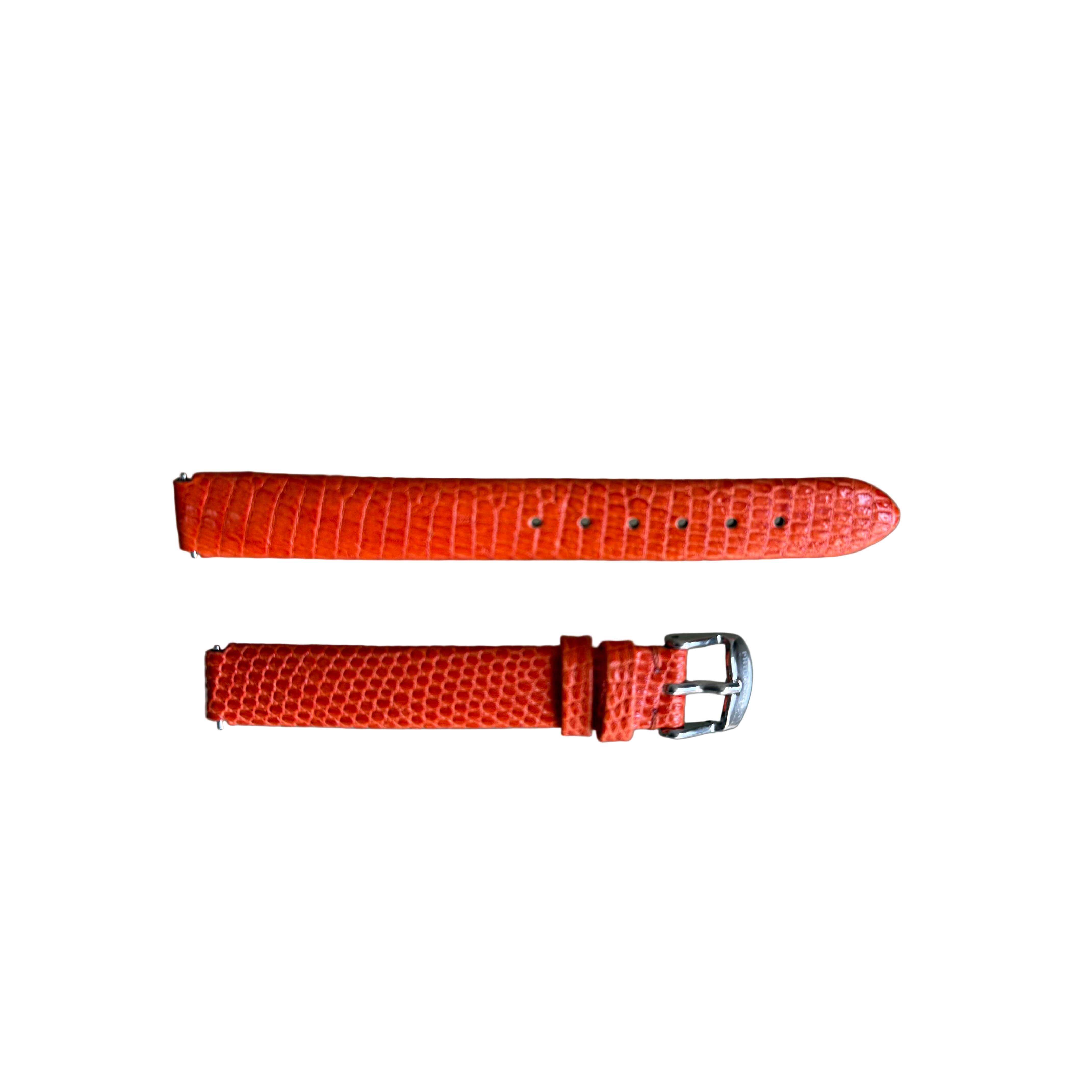 Philip Stein Genuine Lizard Orange Watch Strap Band 10mm w Buckle