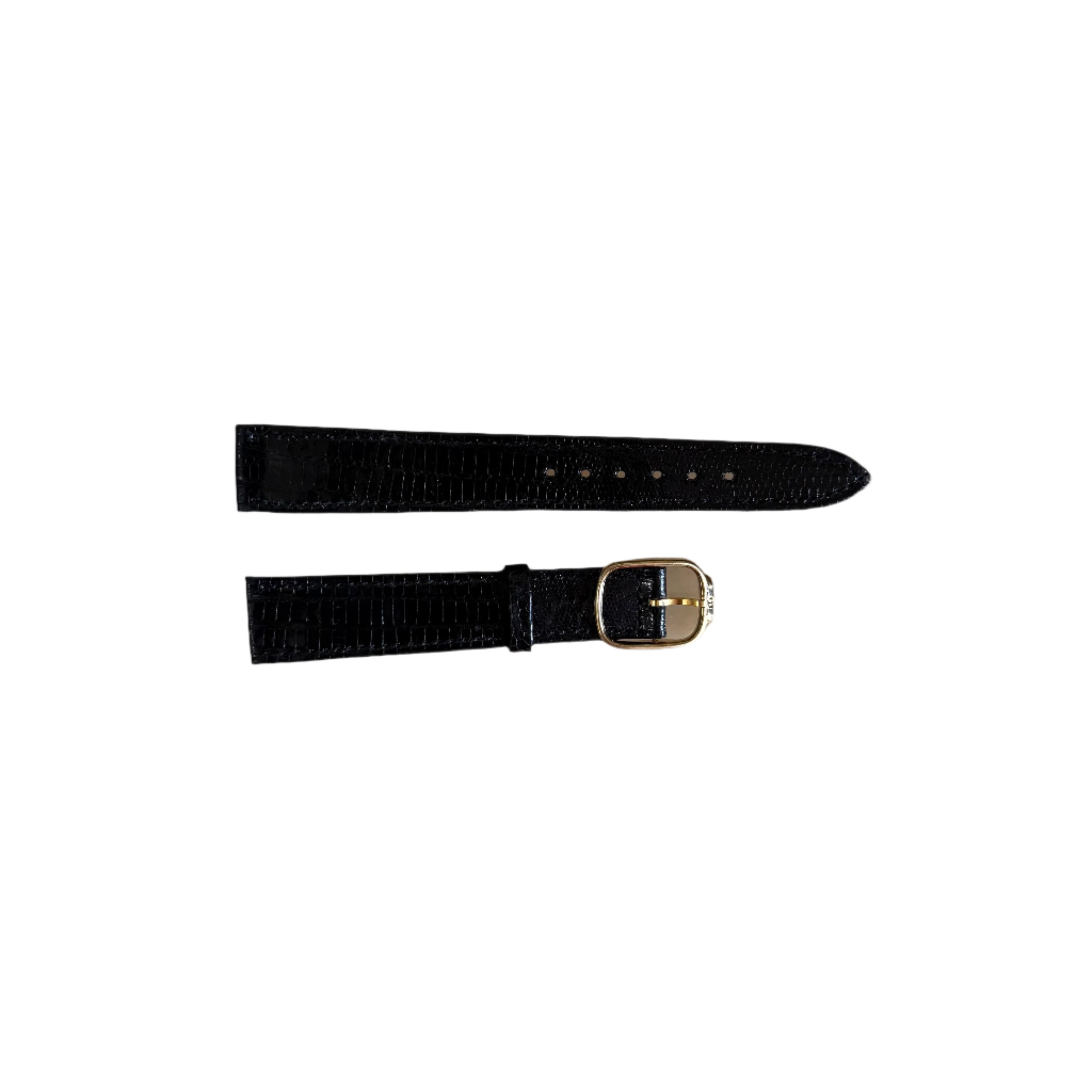 Authentic Baume & Mercier Black Lizard Watch Strap Band 16mm with Buckle