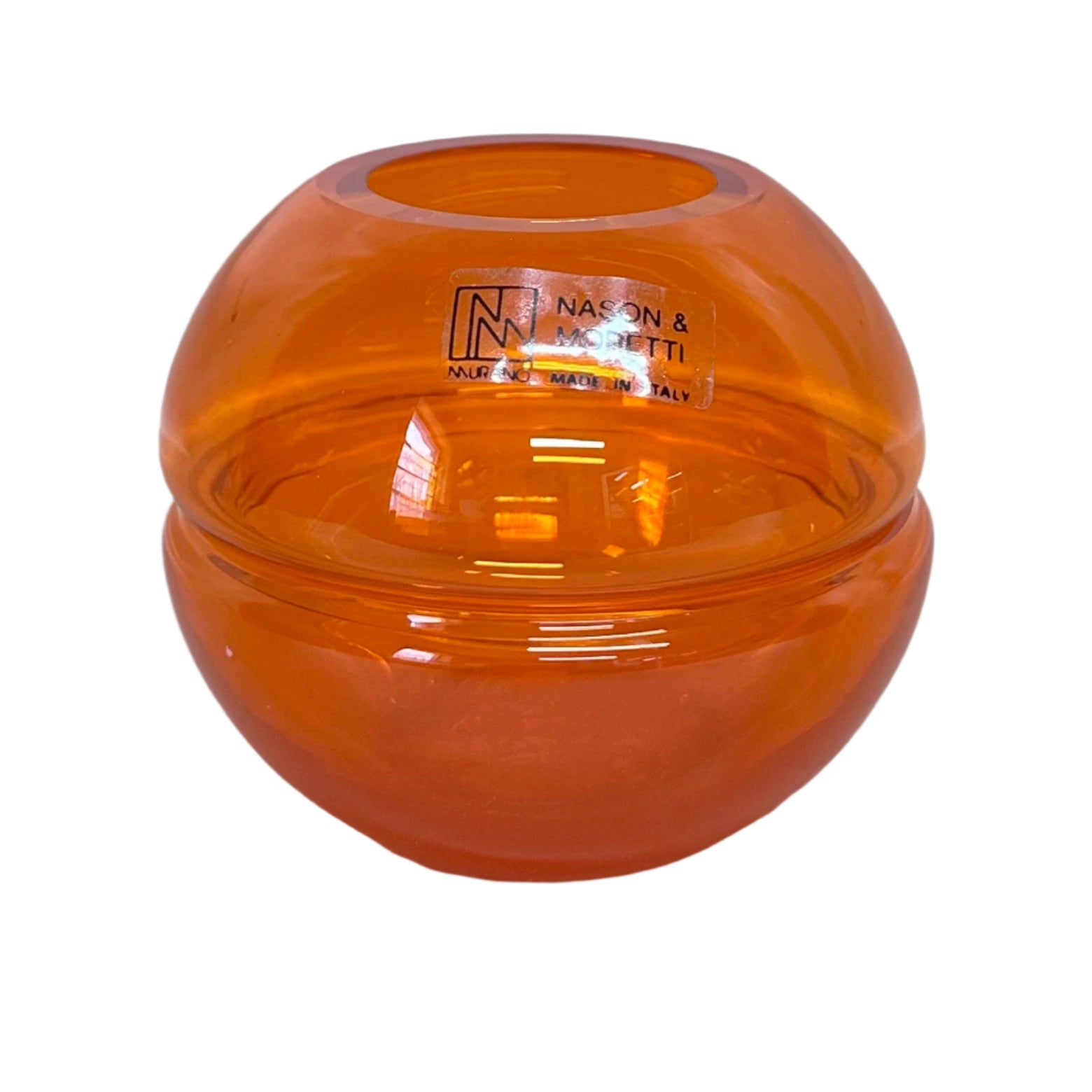 Nason & Moretti Murano Orange Candle Holder