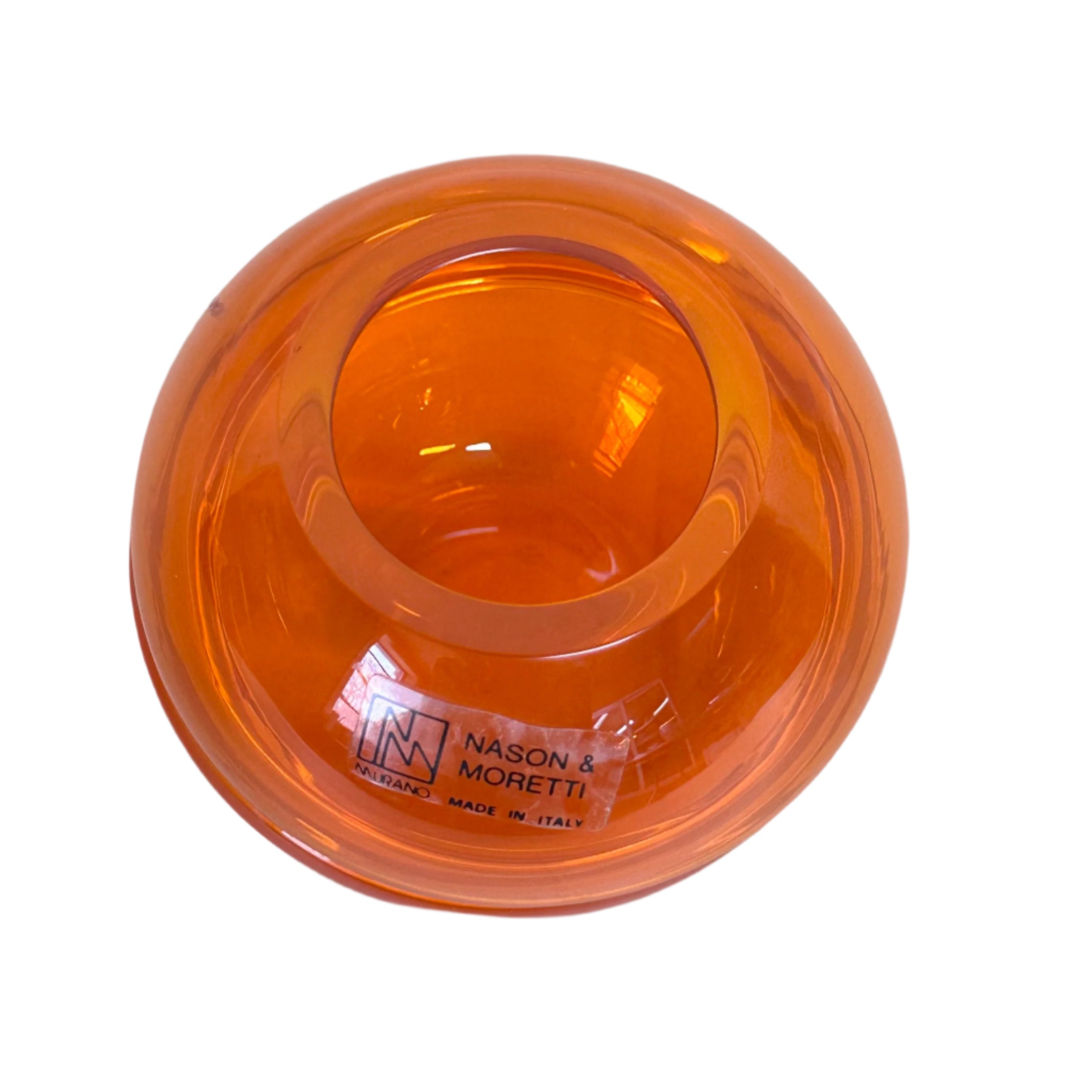 Nason & Moretti Murano Orange Candle Holder