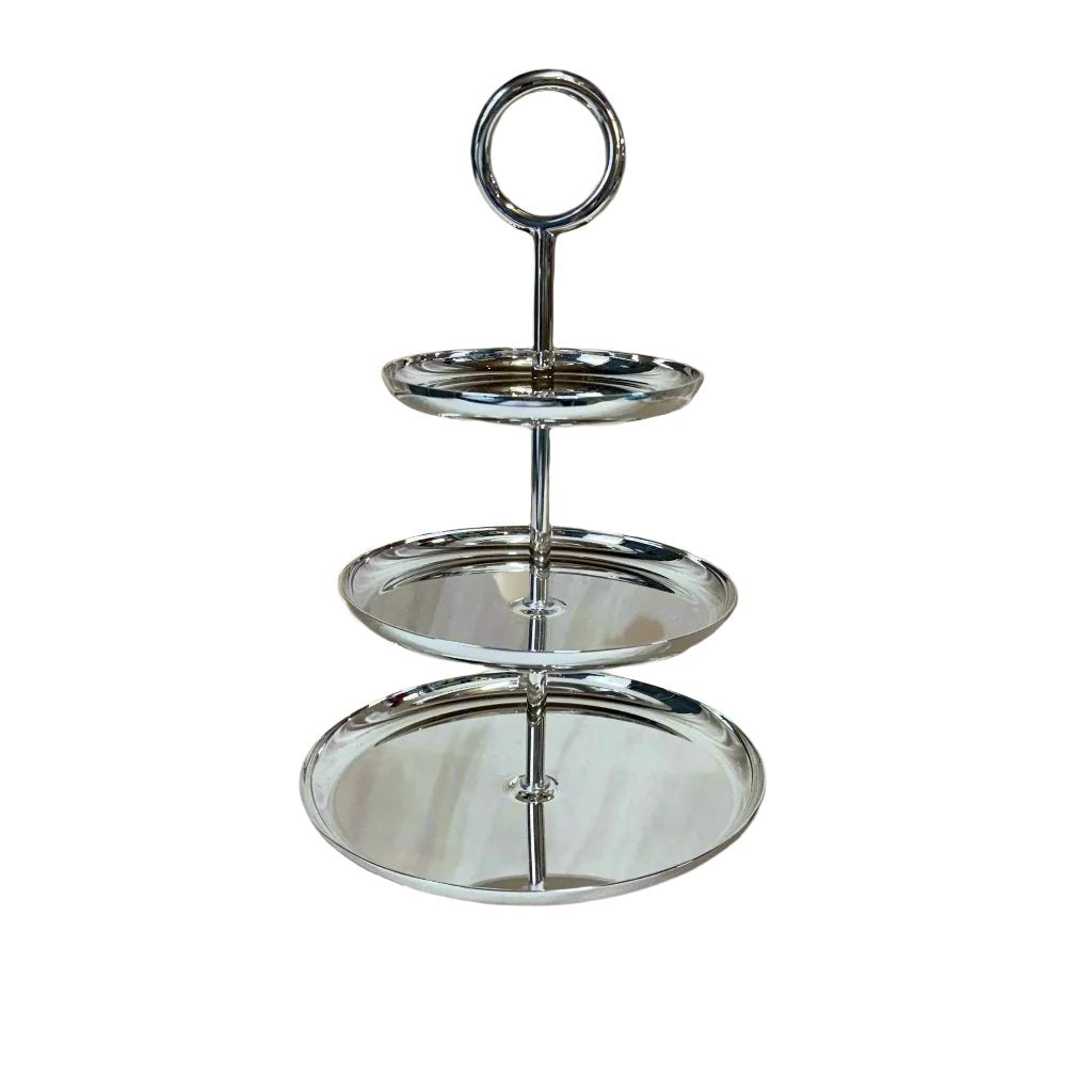 Christofle Vertigo Silver Plated Pastry Stand 3 Tiers 4248410