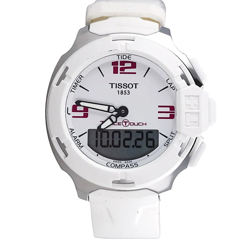 Tissot T-Race Analog Digital White Rubber Watch T0814201701700