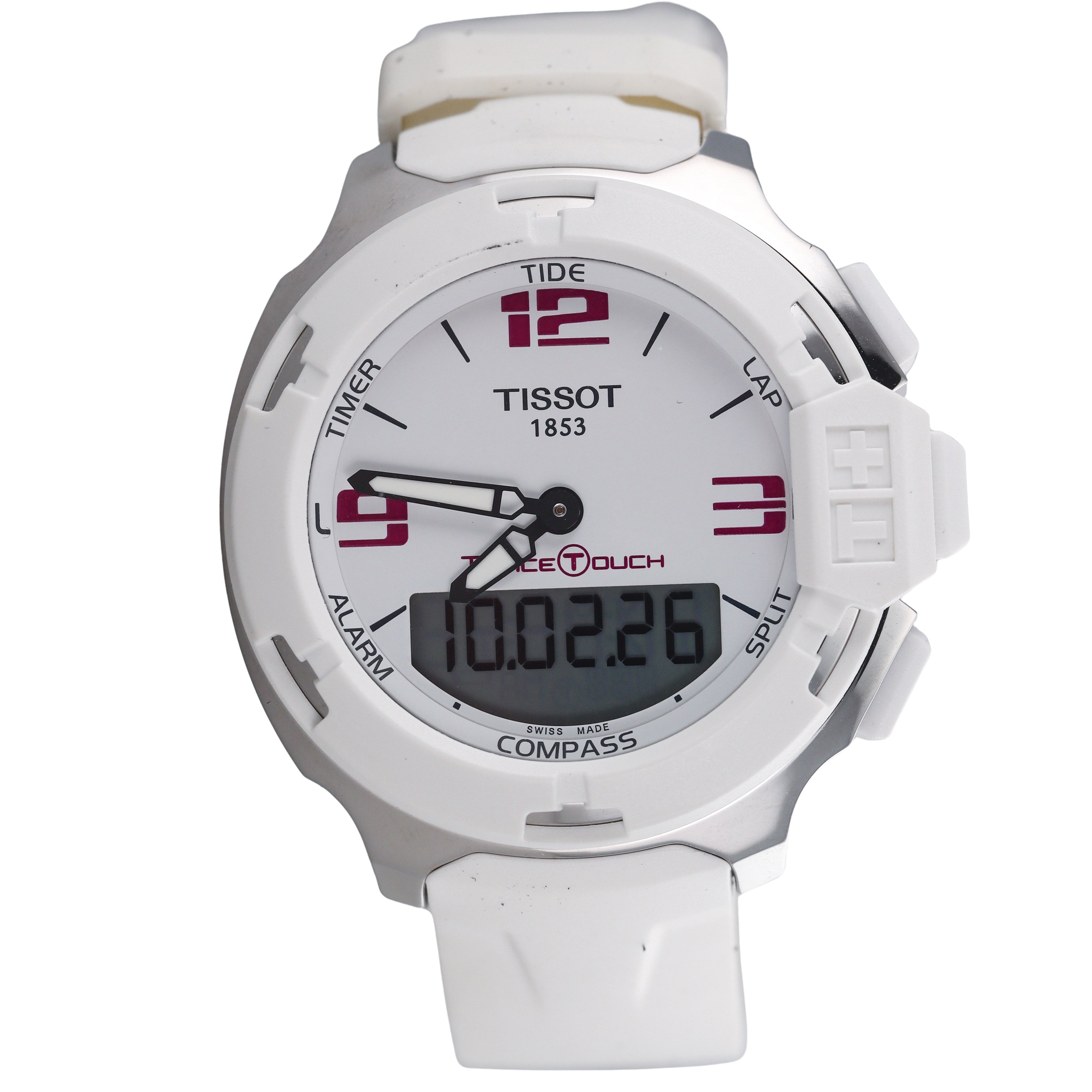 Tissot T-Race Analog Digital White Rubber Watch T0814201701700