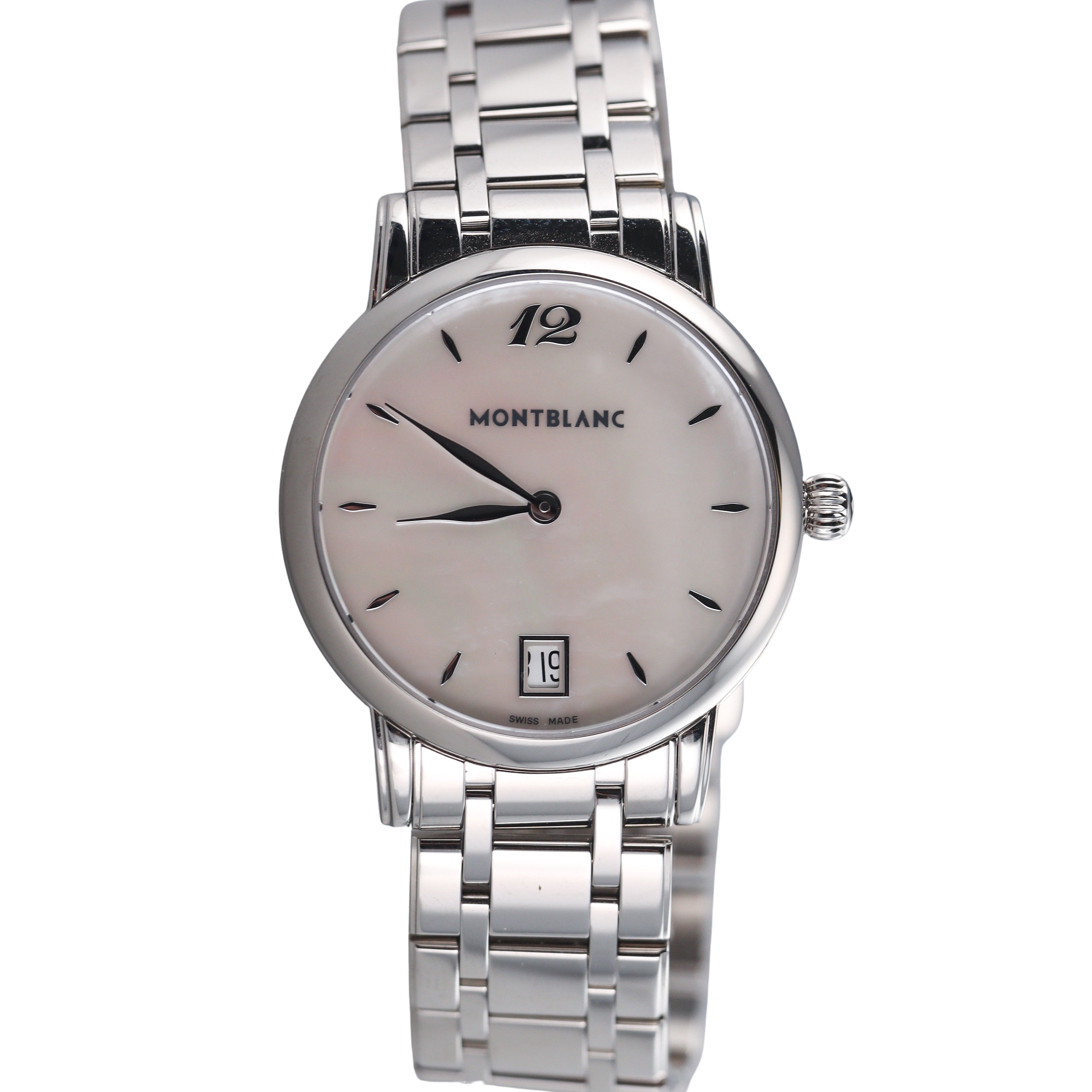 法螺貝36.1cm Montblanc Star Classique Mother of Pearl Ladies Quartz Watch 108764