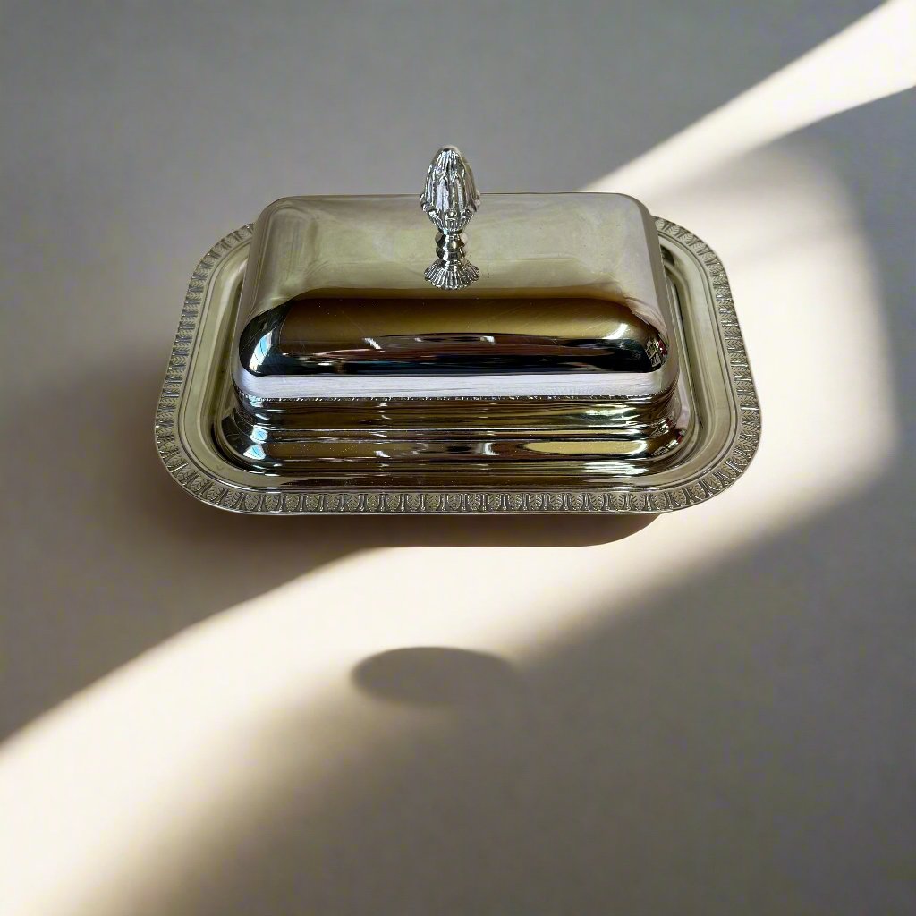 New Christofle Malmaison Silver Plated Rectangular Butter Dish 4224740