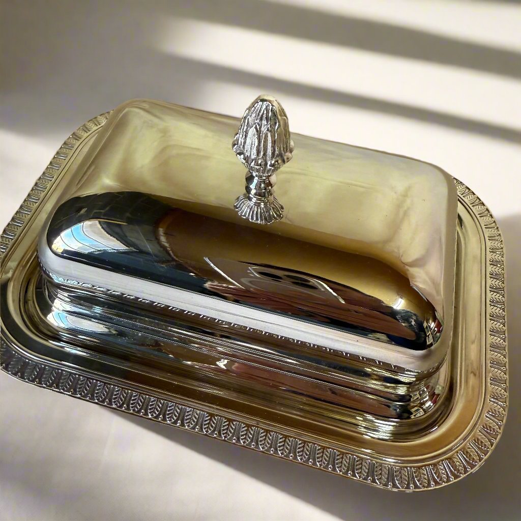 New Christofle Malmaison Silver Plated Rectangular Butter Dish 4224740