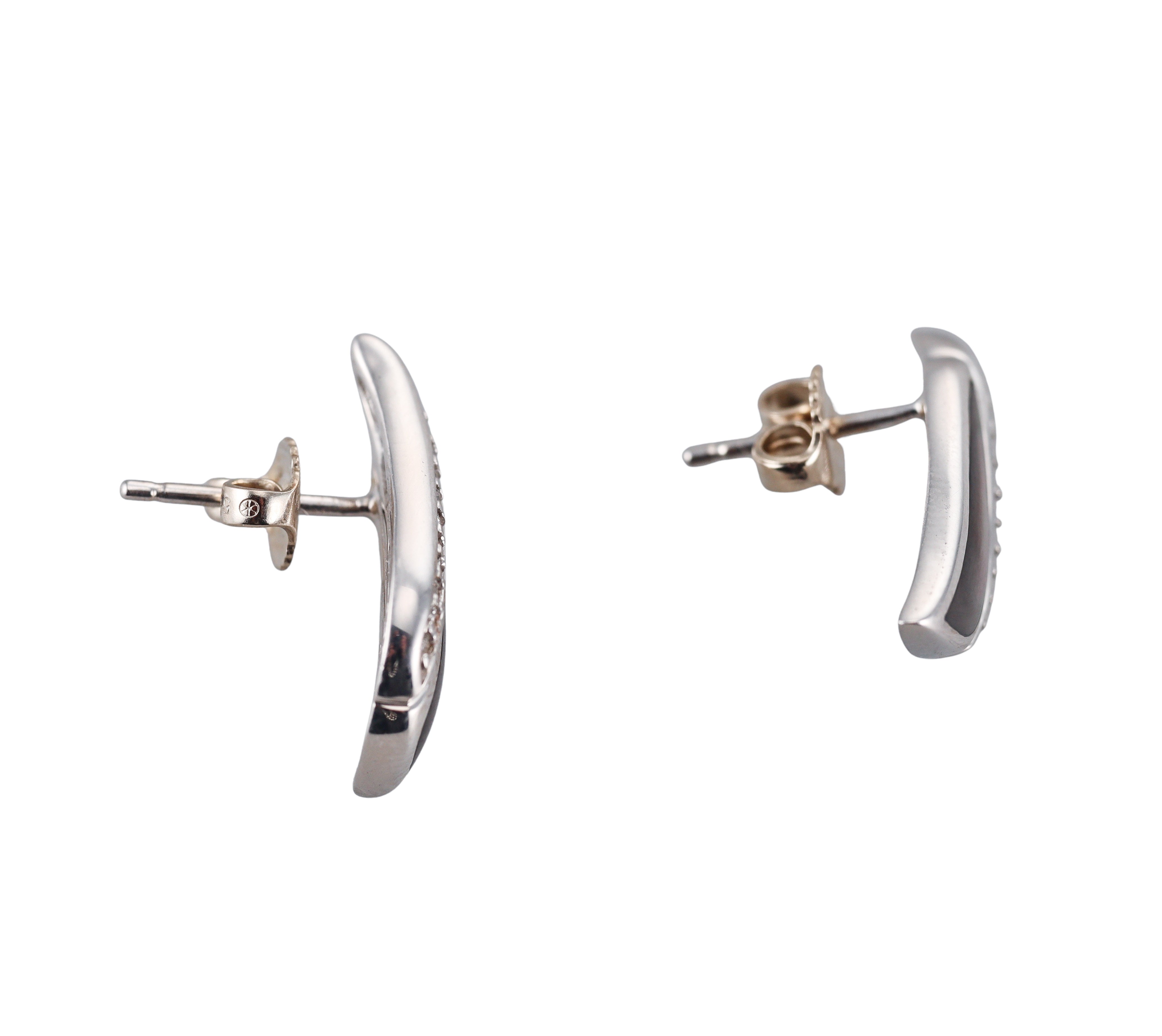 Kabana 14K White Gold Mother of Pearl Diamond Earrings