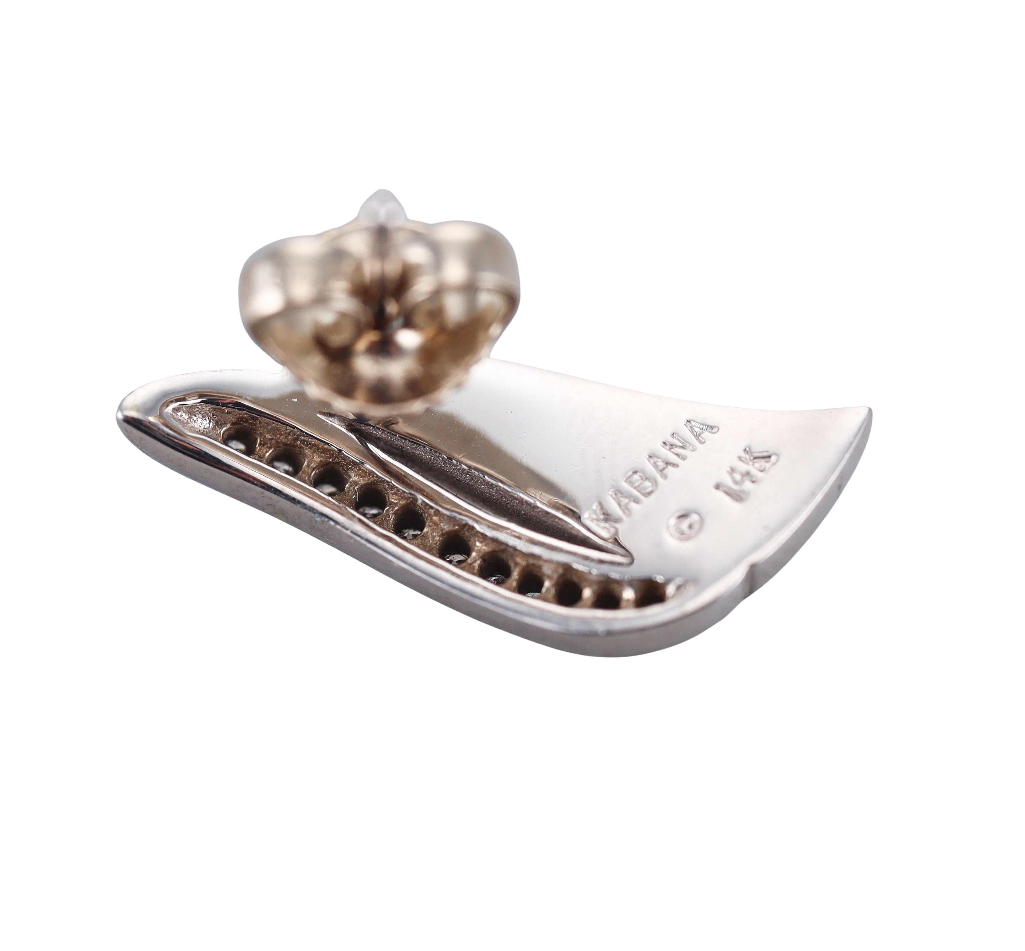 Kabana 14K White Gold Mother of Pearl Diamond Earrings