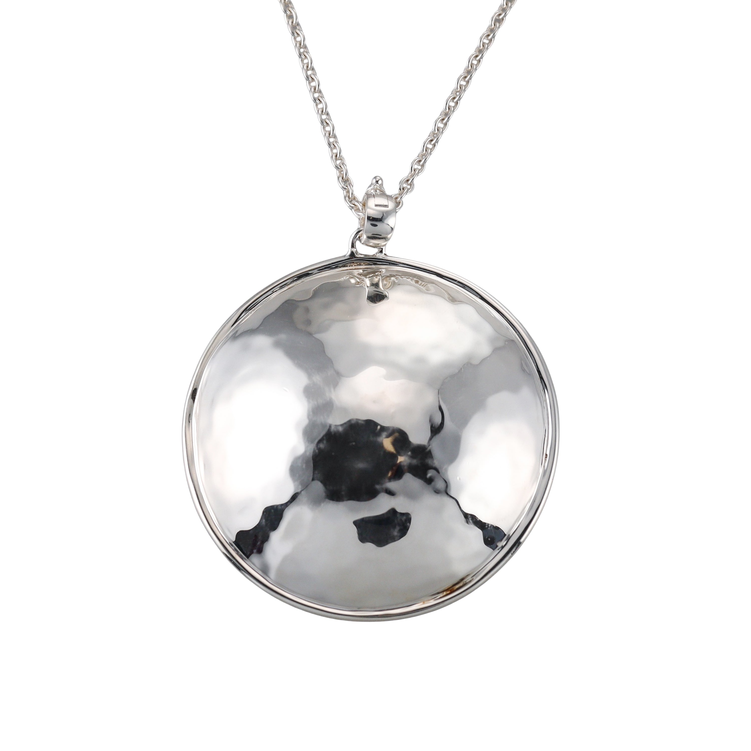 Ippolita Classico Sterling Silver Circle Hammered Pendant Necklace
