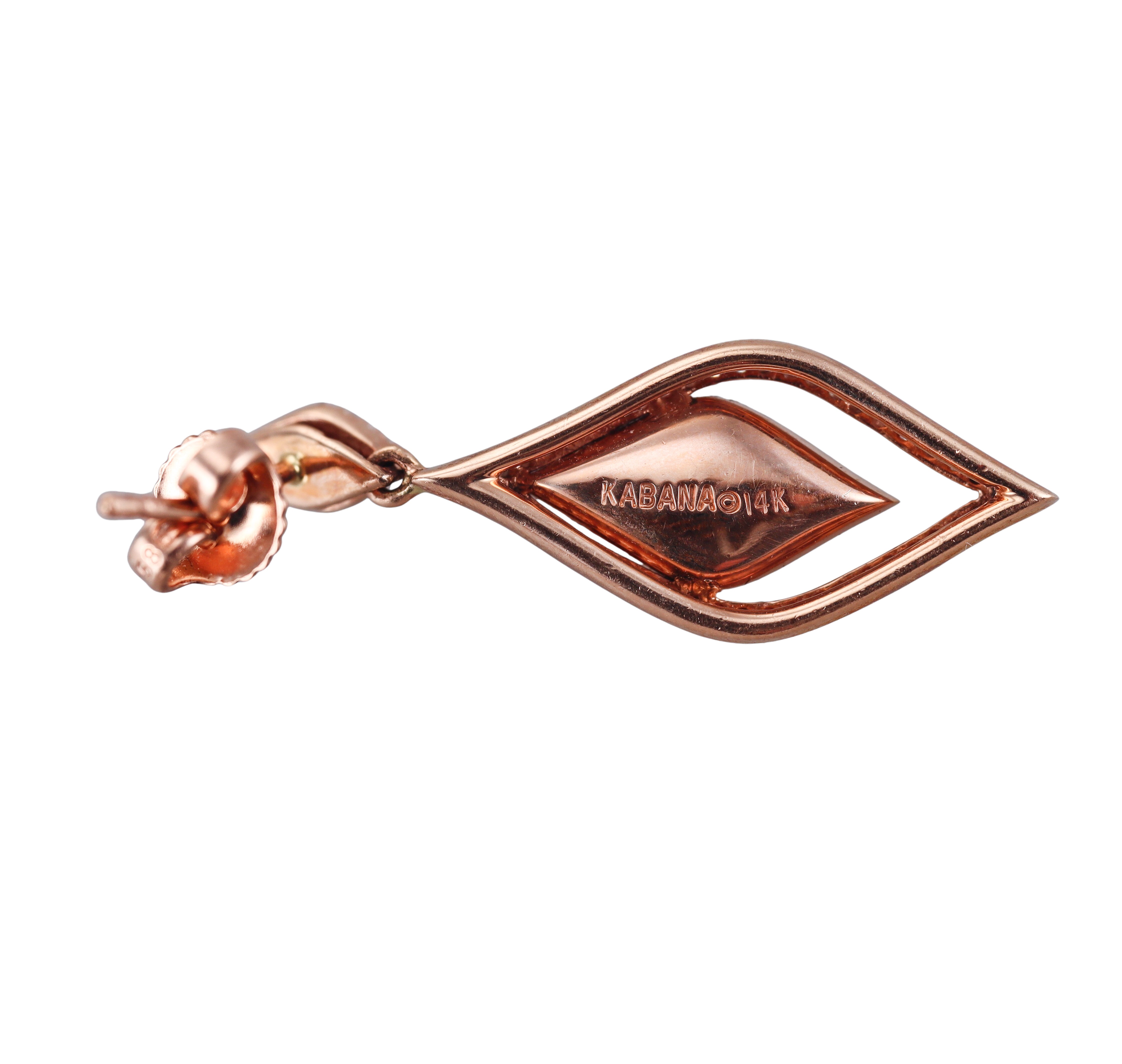 Kabana 14K Rose Gold Red Spiny Oyster Diamond Drop Earrings