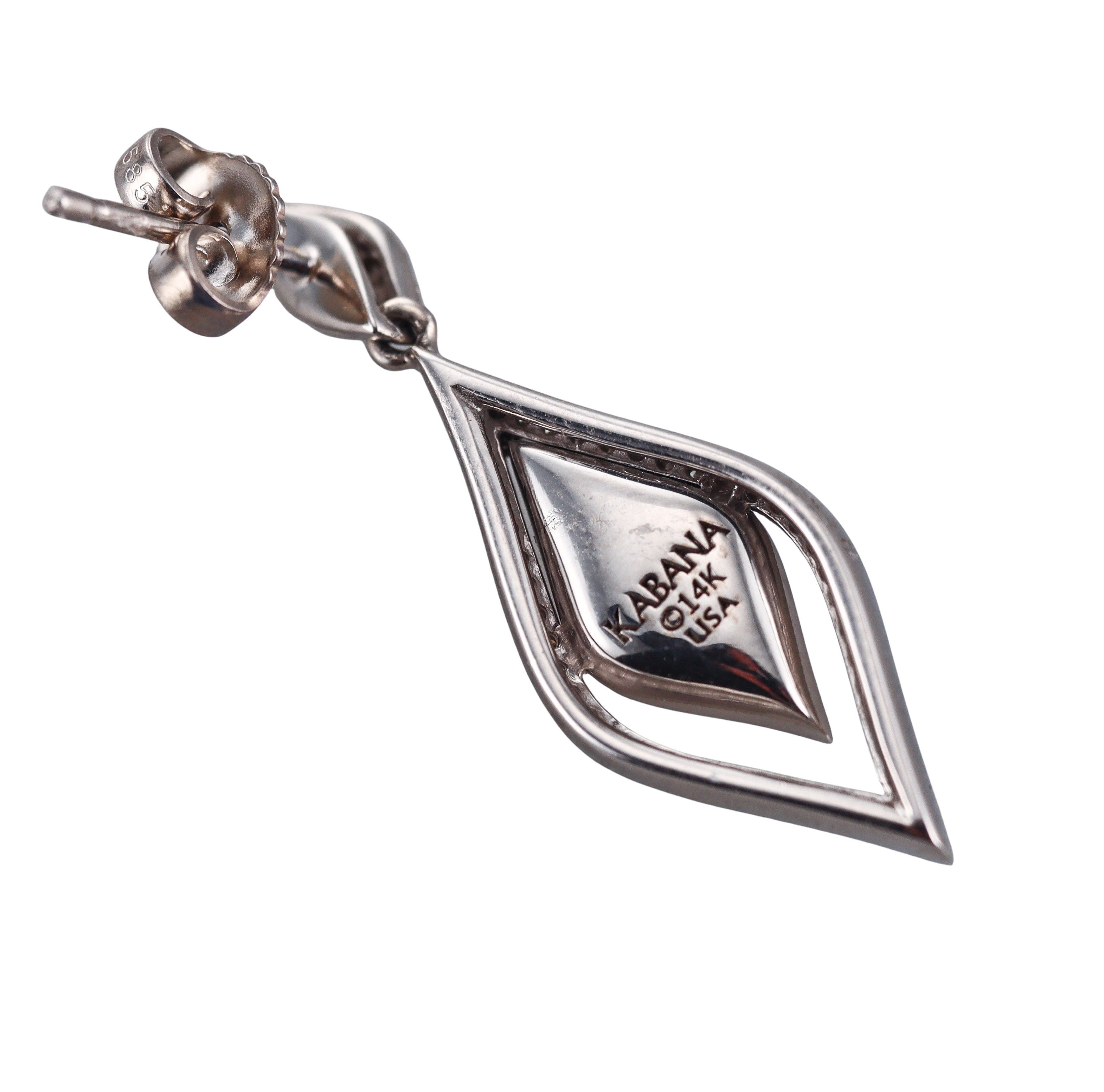 Kabana 14K White Gold Mother of Pearl Diamond Drop Earrings