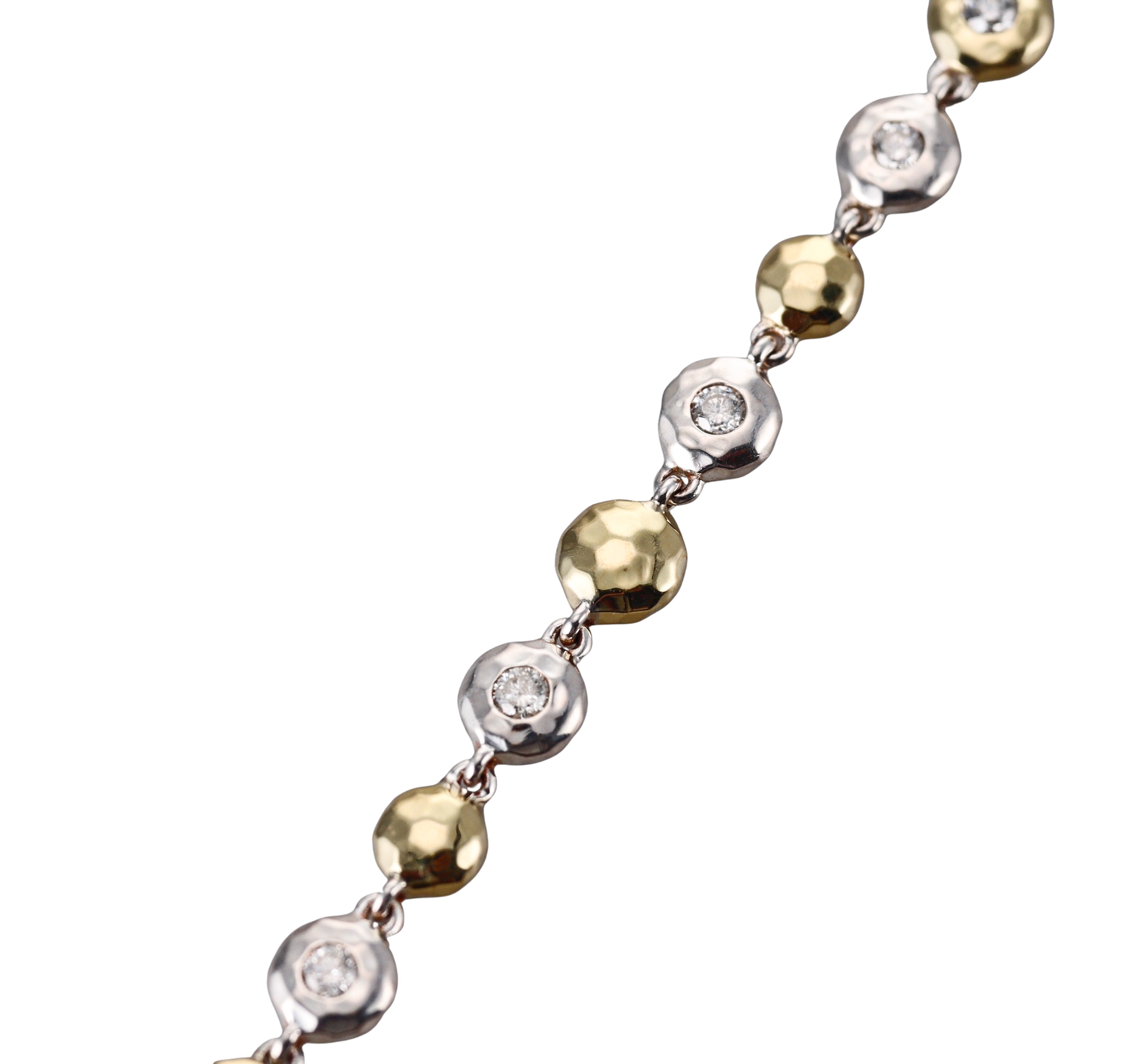 Ippolita Stardust 1.19ctw Diamond Sterling Silver Gold Bracelet