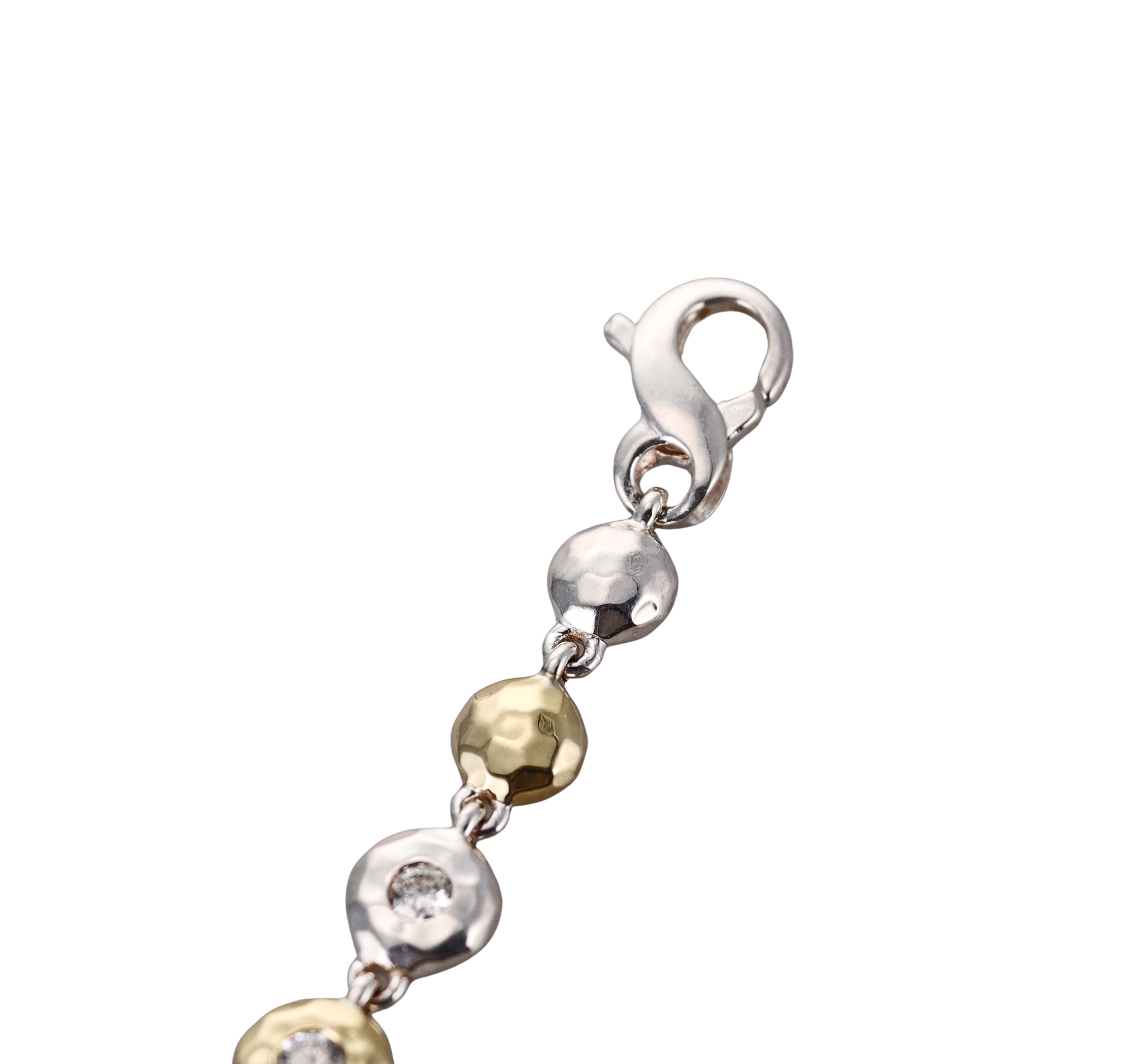 Ippolita Stardust 1.19ctw Diamond Sterling Silver Gold Bracelet