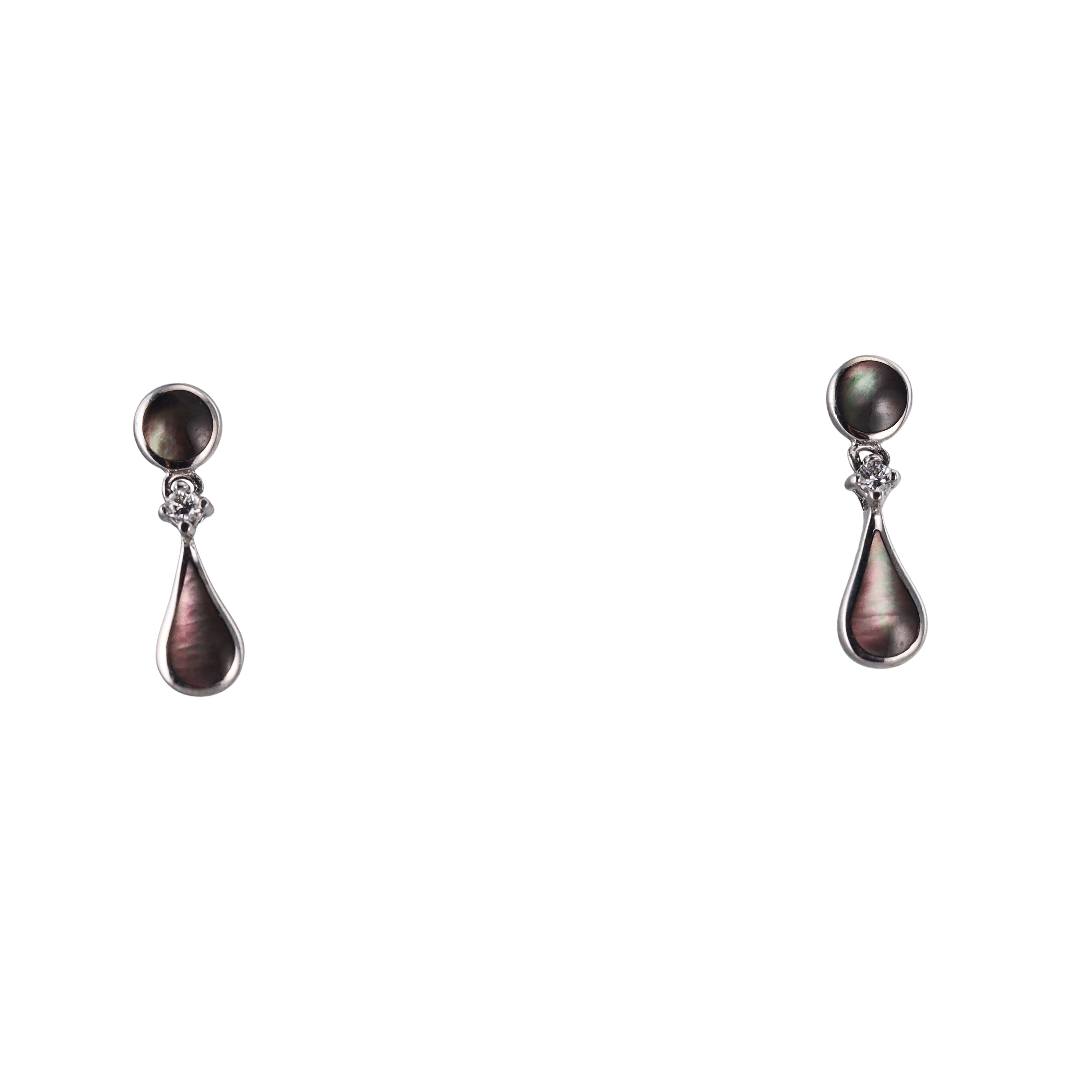Kabana 14K White Gold Mother of Pearl Diamond Drop Earrings