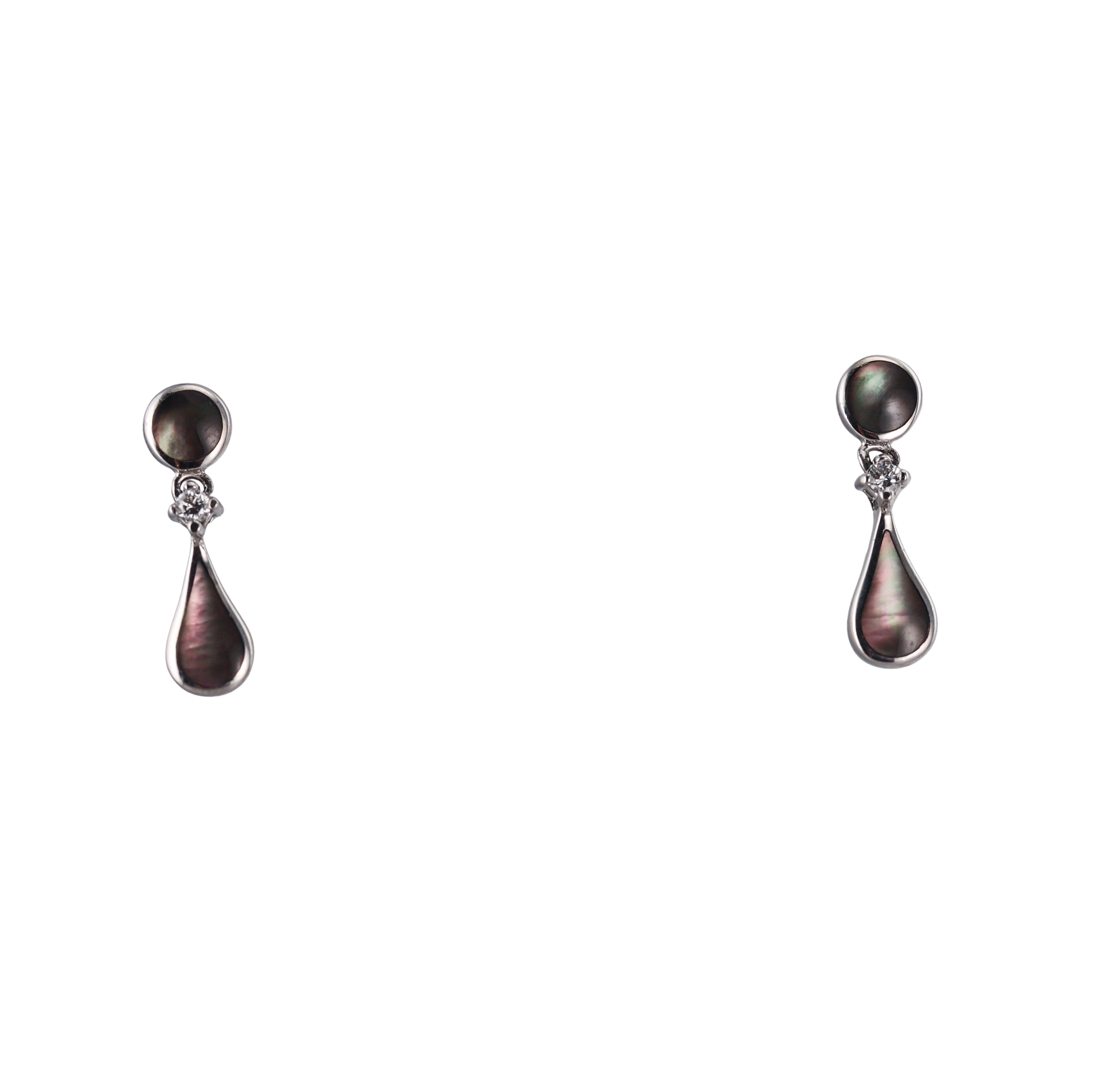 Kabana 14K White Gold Mother of Pearl Diamond Drop Earrings