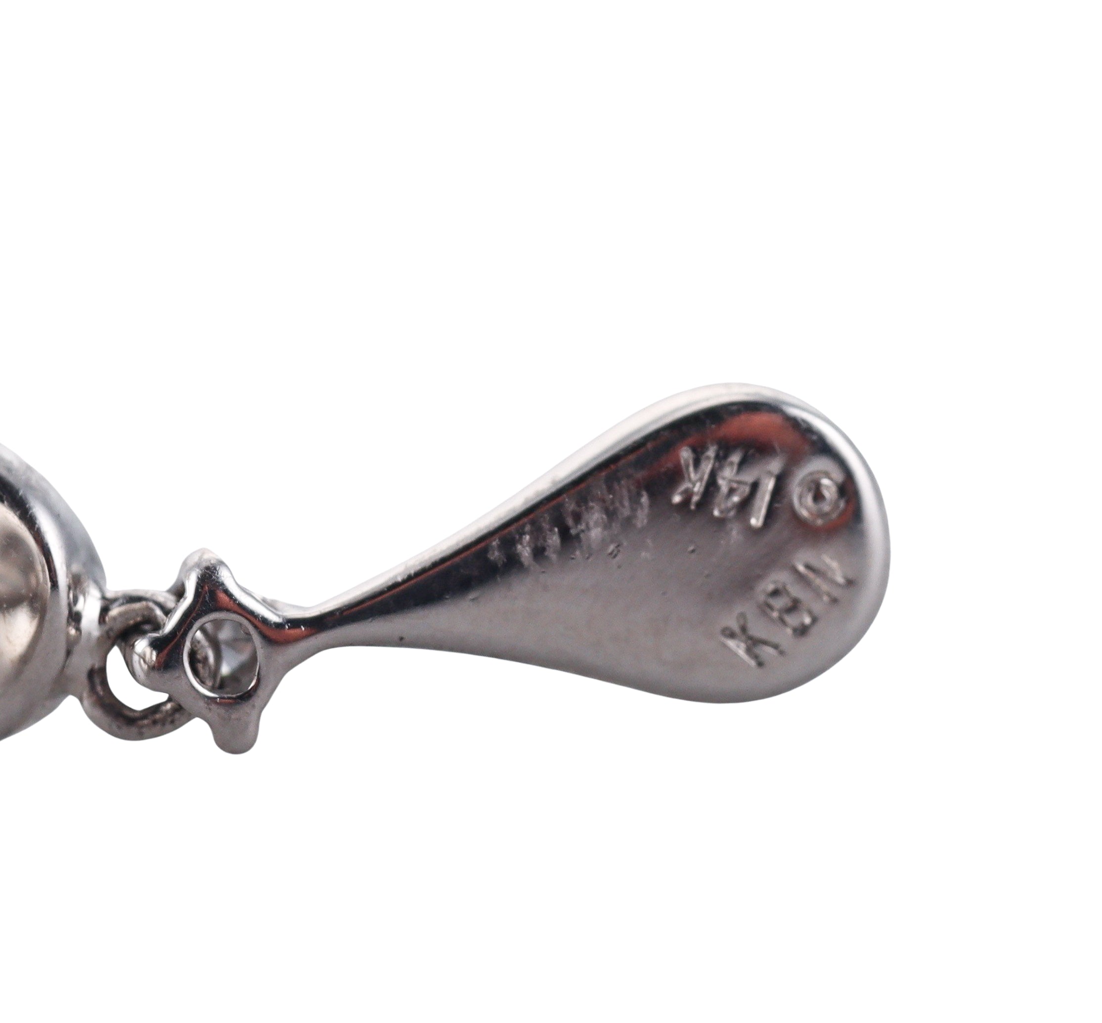 Kabana 14K White Gold Mother of Pearl Diamond Drop Earrings