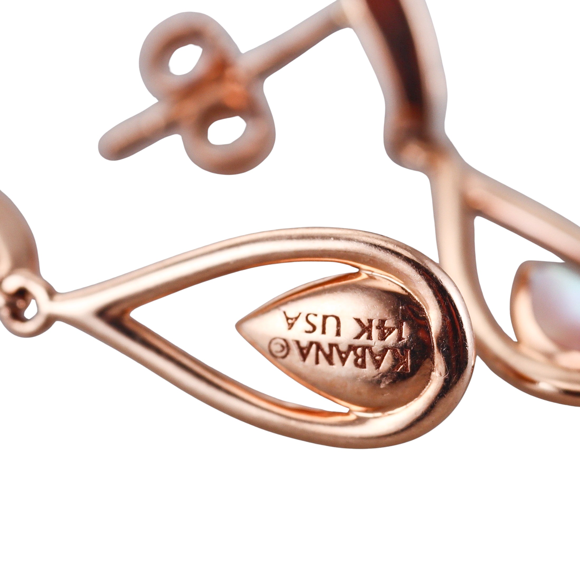 Kabana 14K Rose Gold Mother of Pearl Diamond Drop Earrings