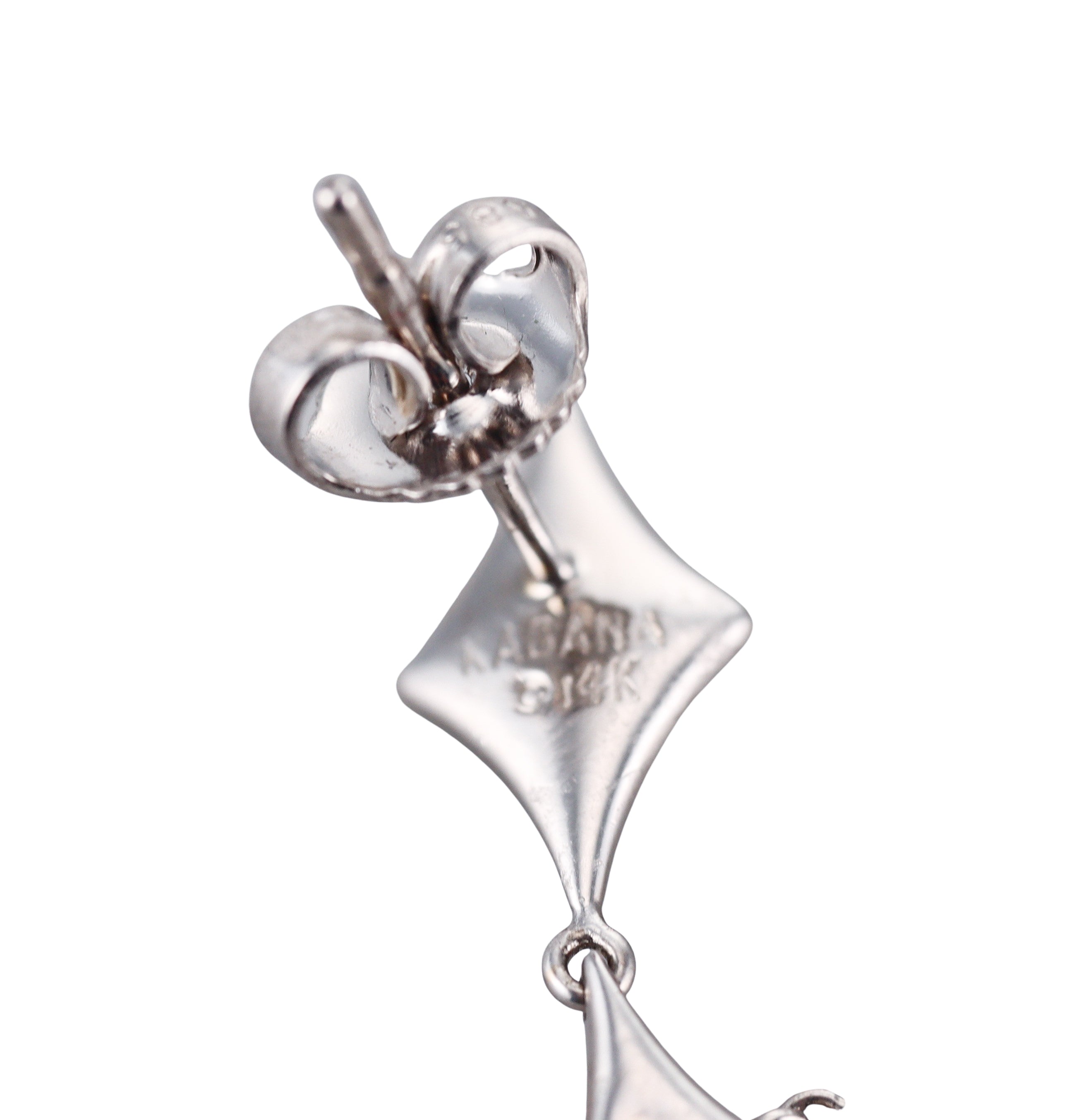 Kabana 14K White Gold Mother of Pearl Diamond Drop Earrings