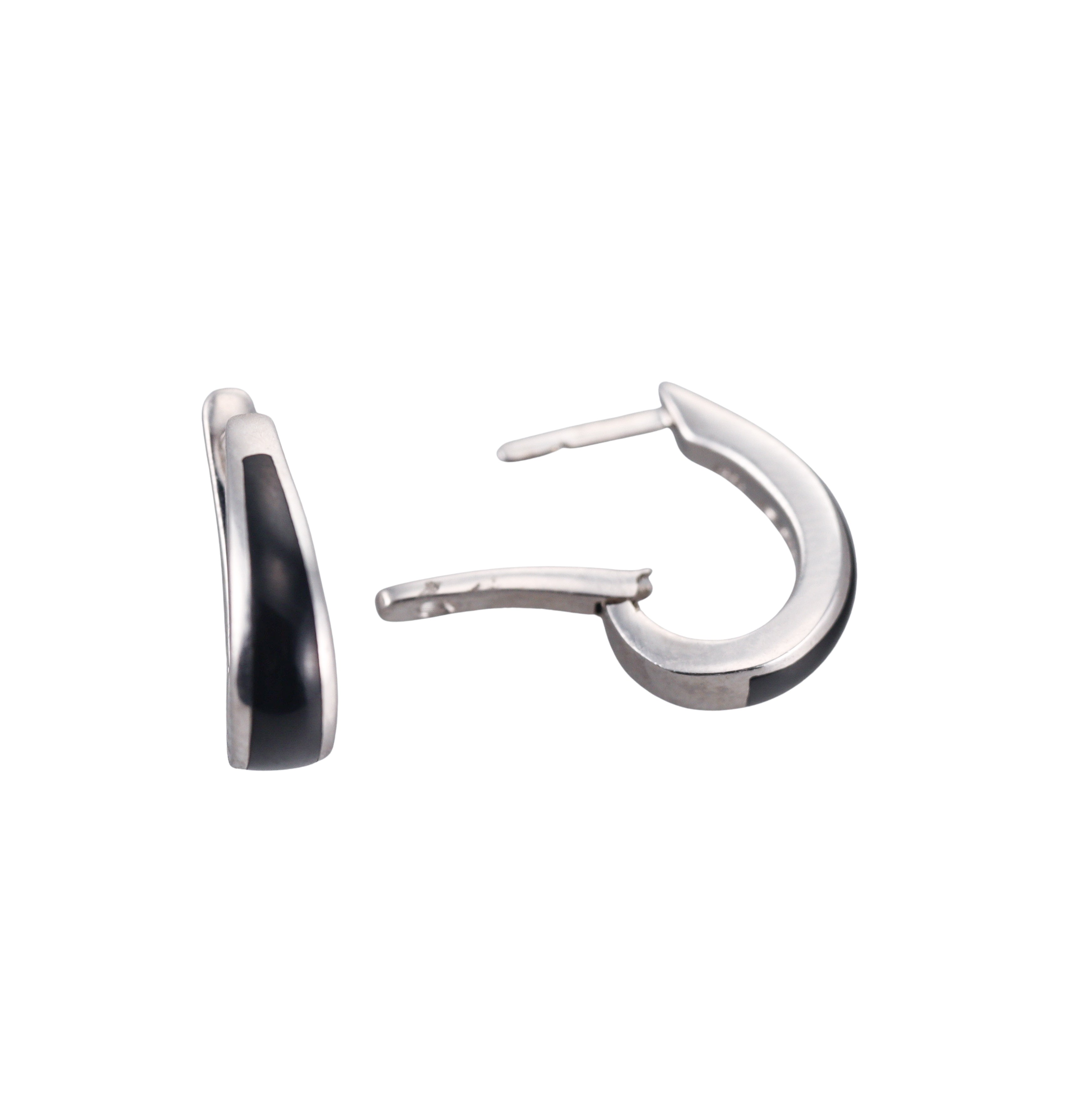 Kabana 14K White Gold Black Onyx Earrings