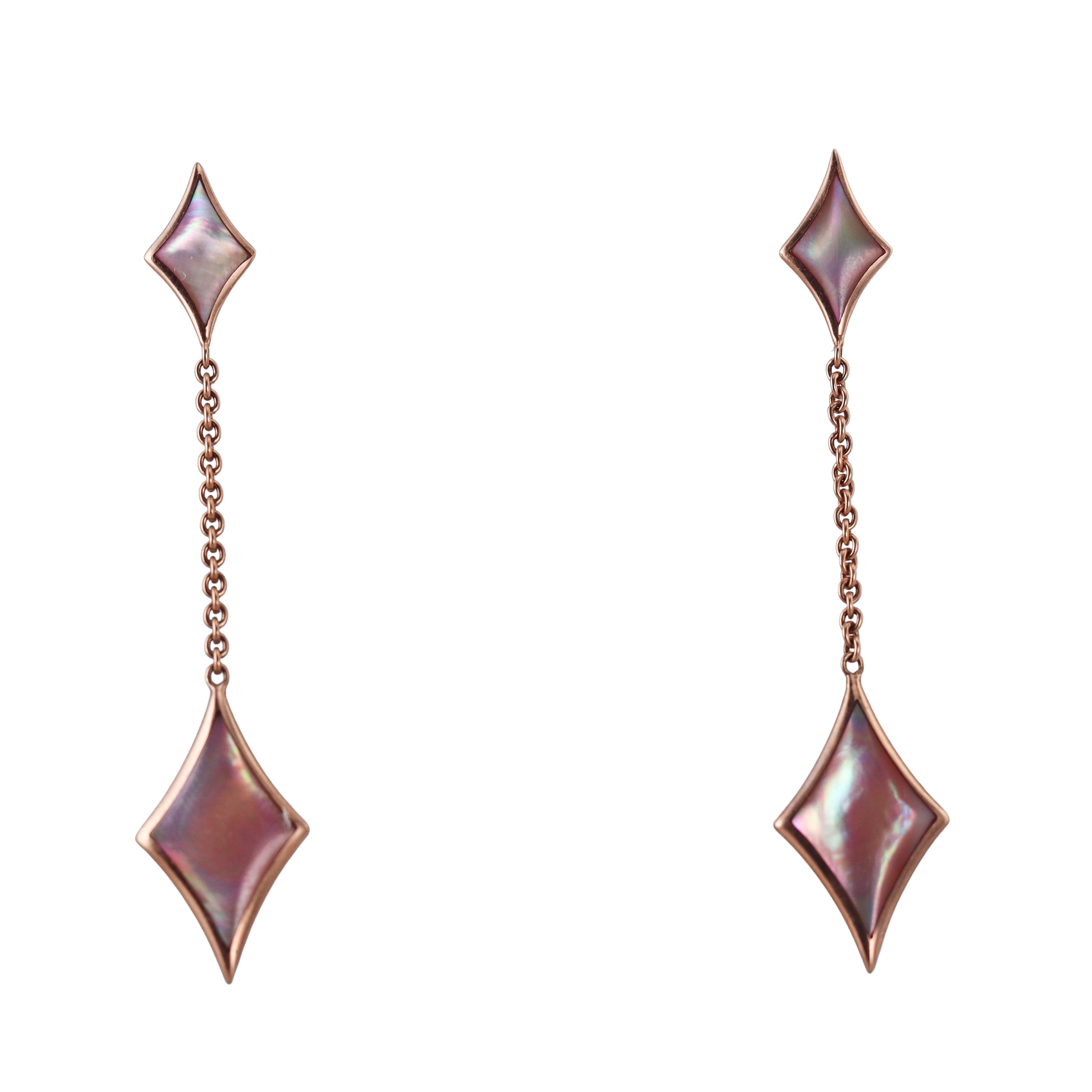 Kabana 14K Rose Gold Pink Mother of Pearl Drop Earrings