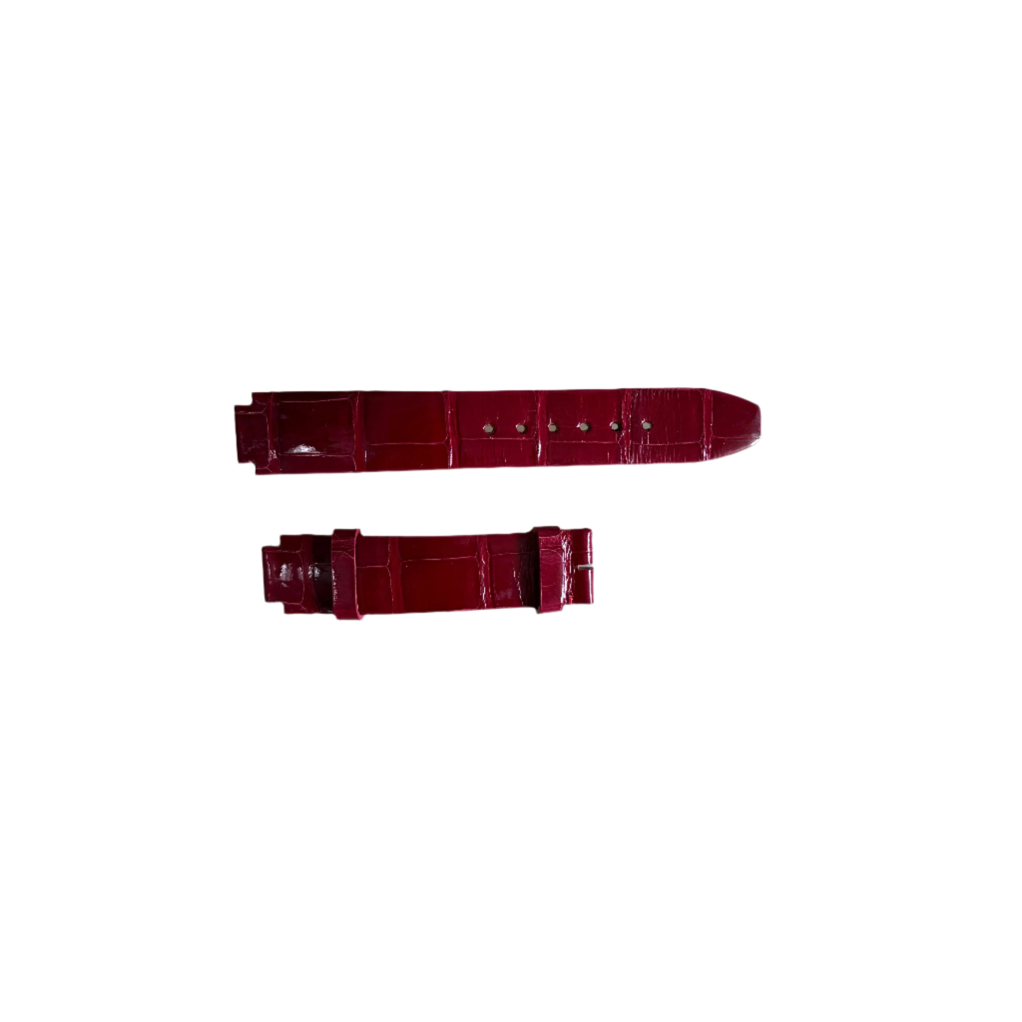 Authentic Baume & Mercier Red Alligator Watch Strap Band 18mm