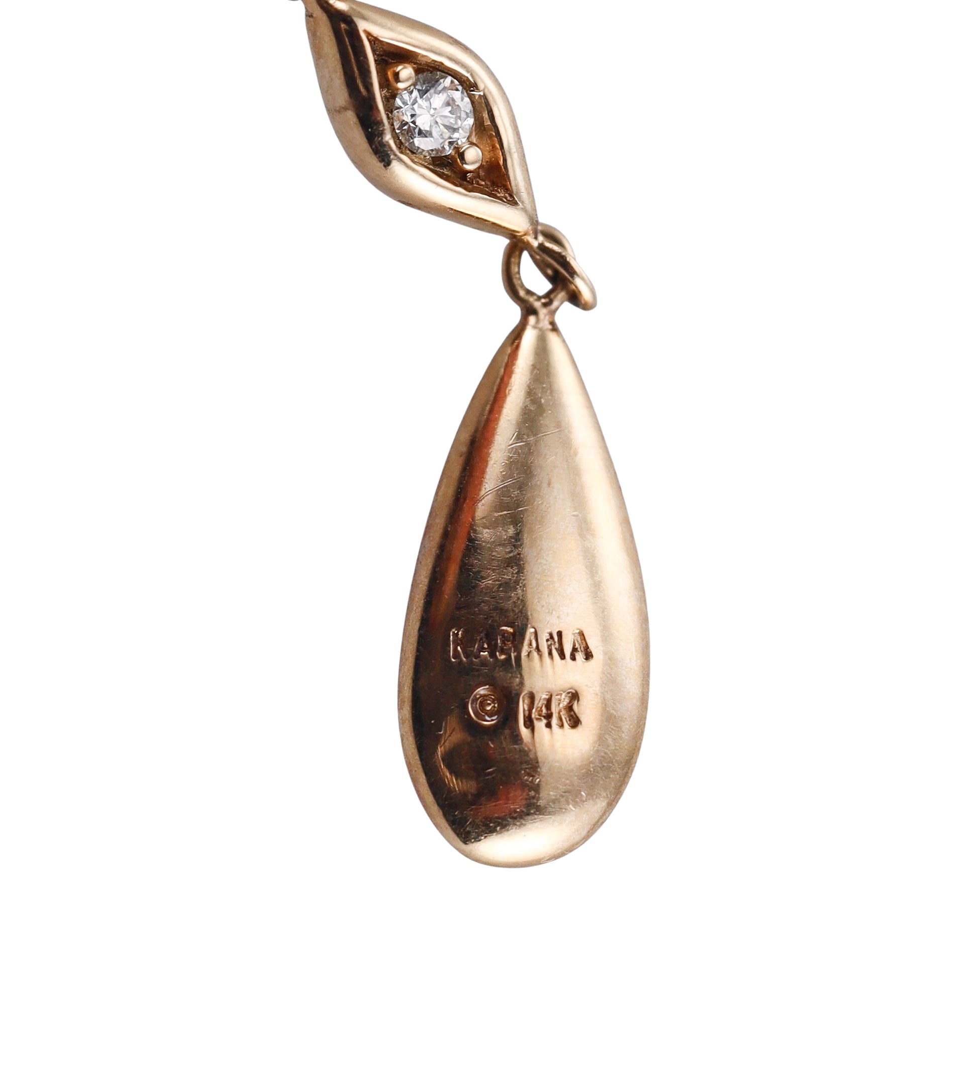 Kabana 14K Yellow Gold Red Spiny Oyster Diamond Drop Earrings