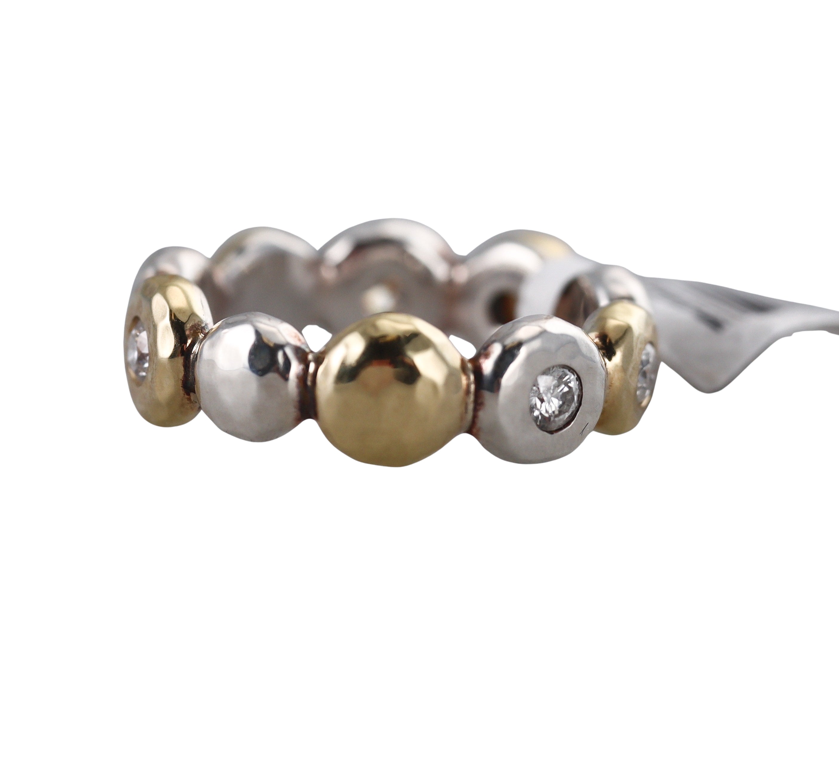 Ippolita Chimera 18k Gold Sterling Silver Diamond Band Ring