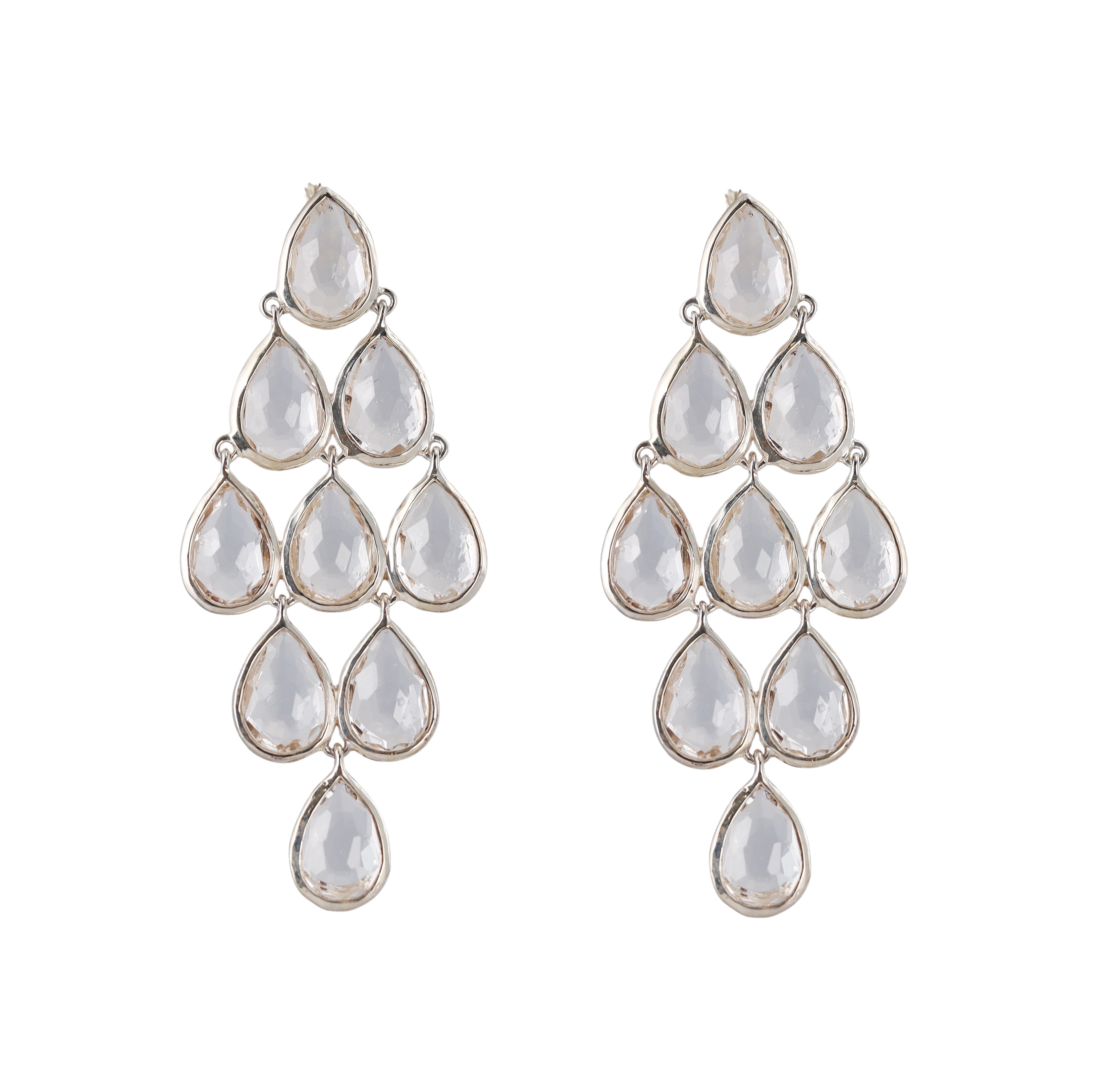 Ippolita Rock Candy Sterling Silver Quartz Chandelier Earrings