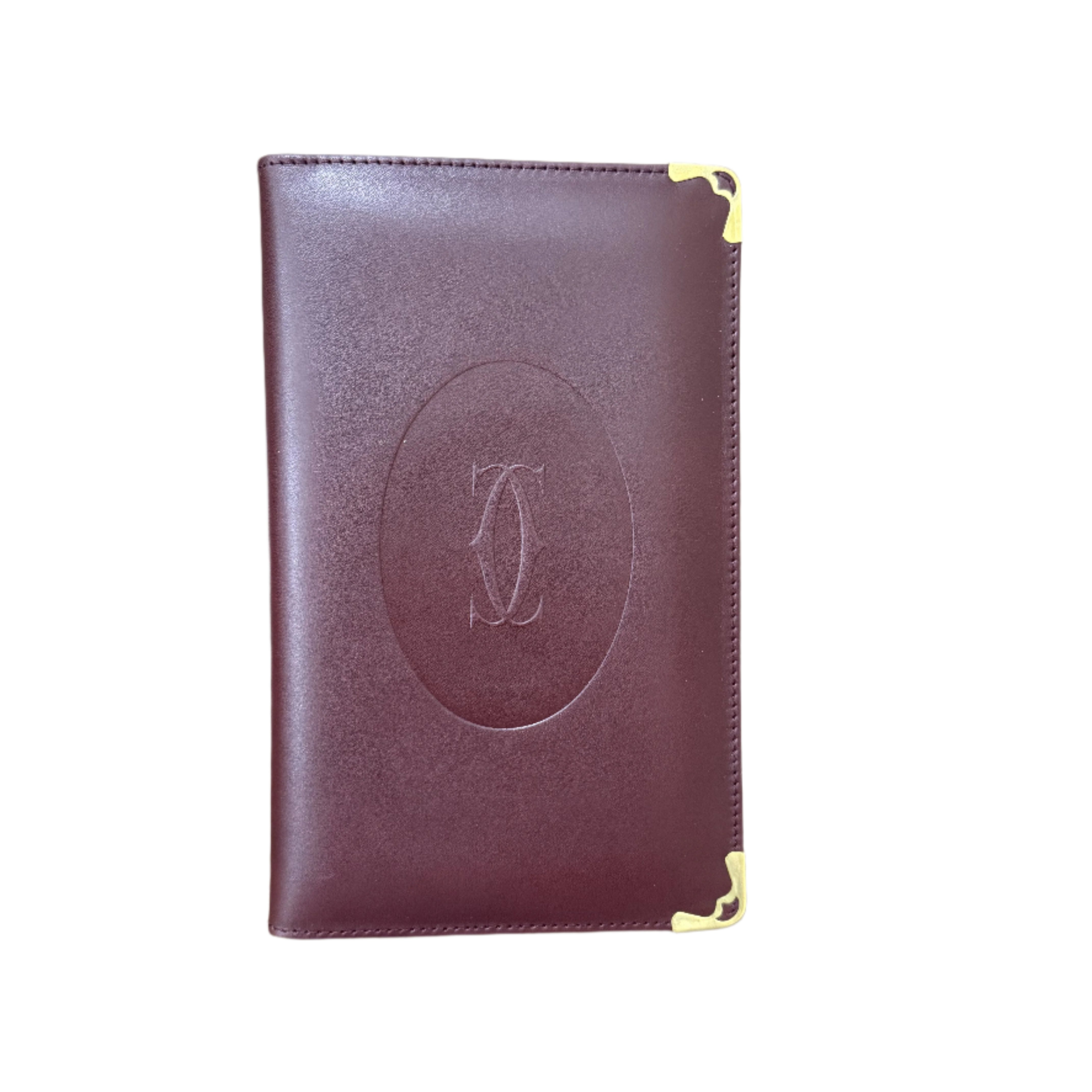 Cartier Vintage Burgundy Leather Large Address Book Agenda