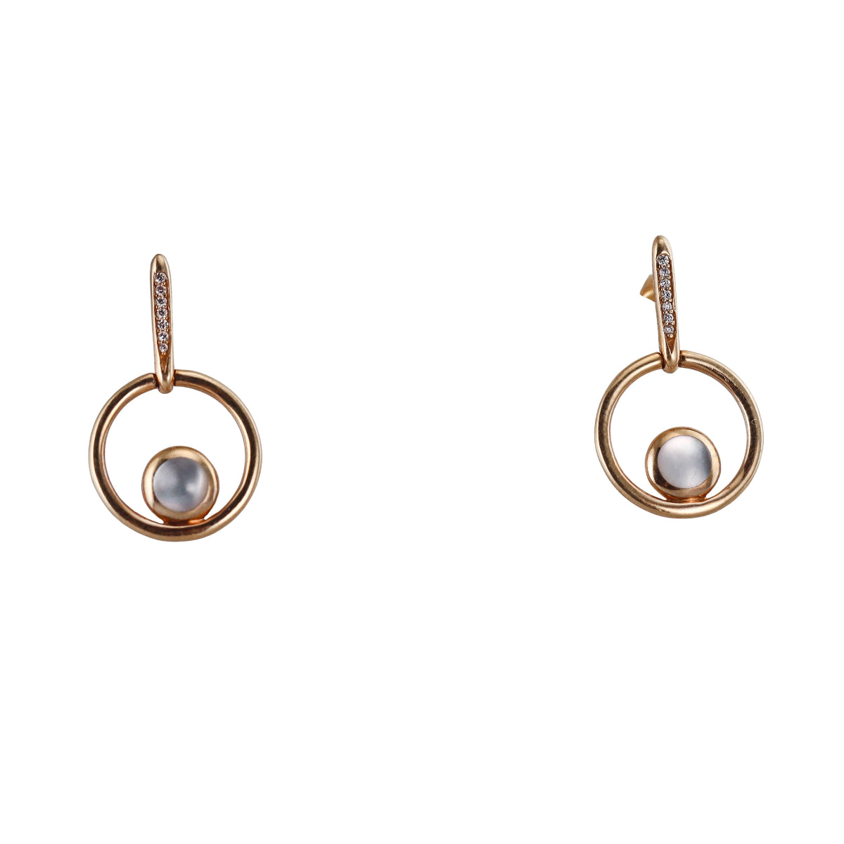 Kabana 14K Yellow Gold Mother of Pearl Diamond Earrings